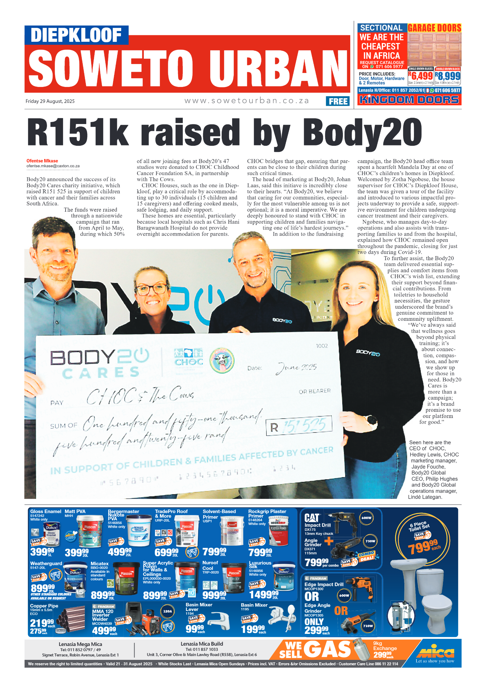 Diepkloof: 29 August 2025 page 1
