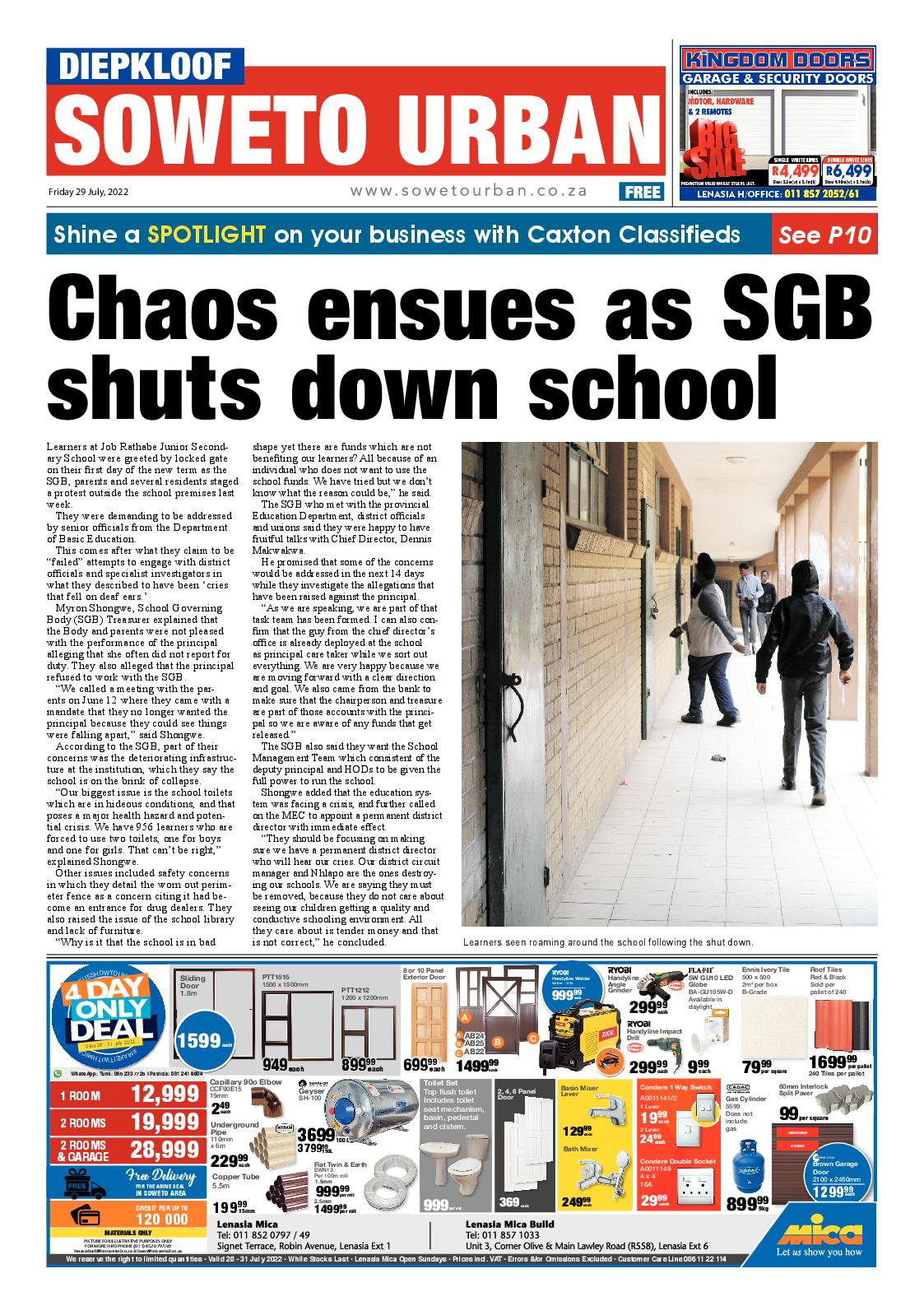 Diepkloof 29 July 2022 page 1