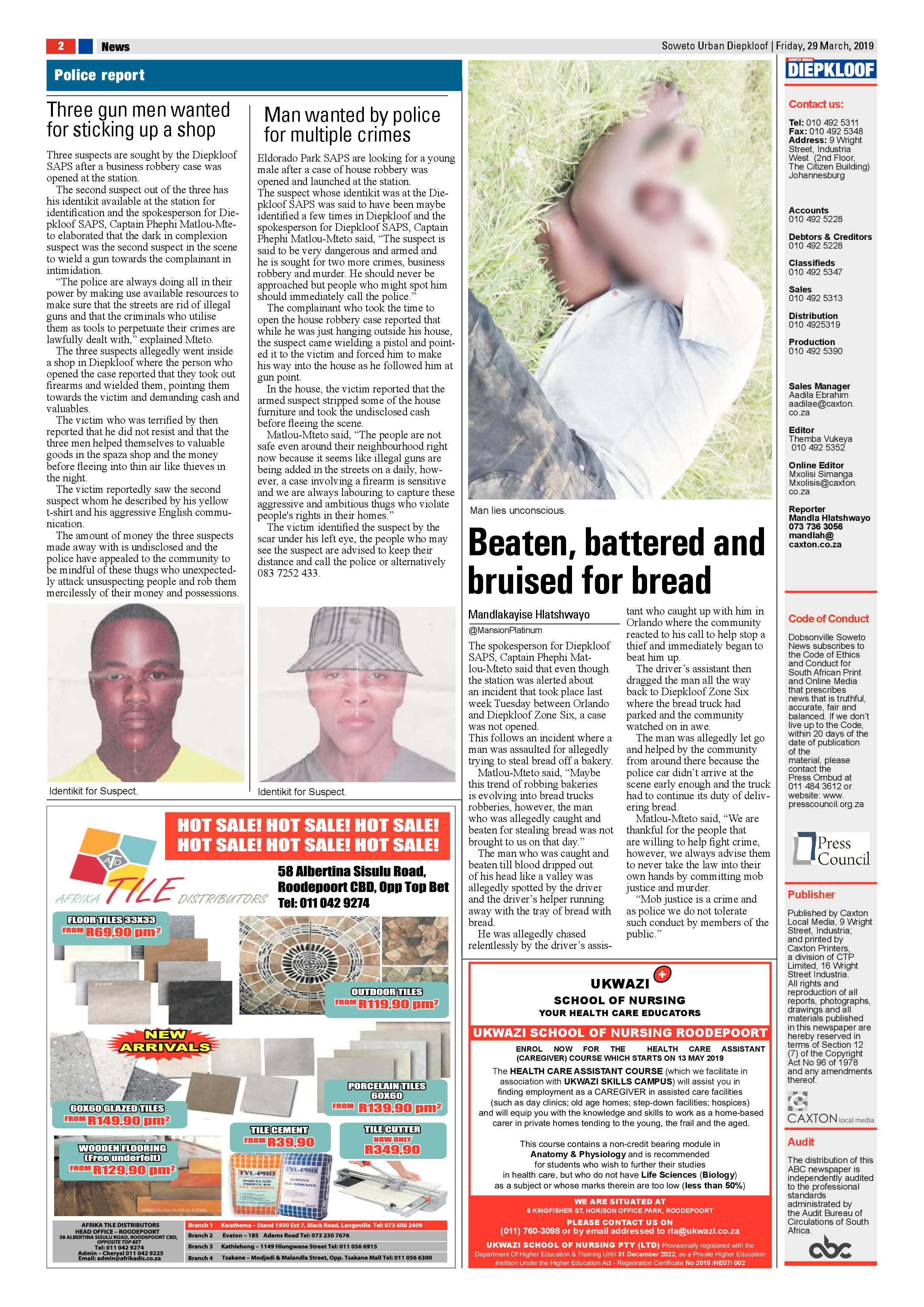 Diepkloof News – March 29 , 2019 page 2
