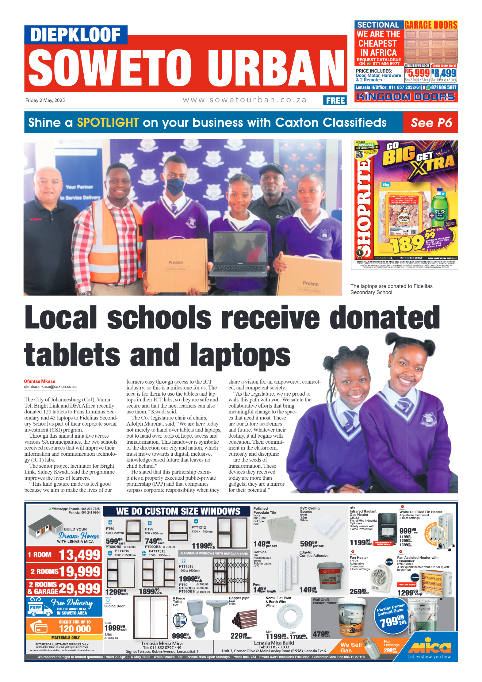 Diepkloof: 2 May 2025 page 1