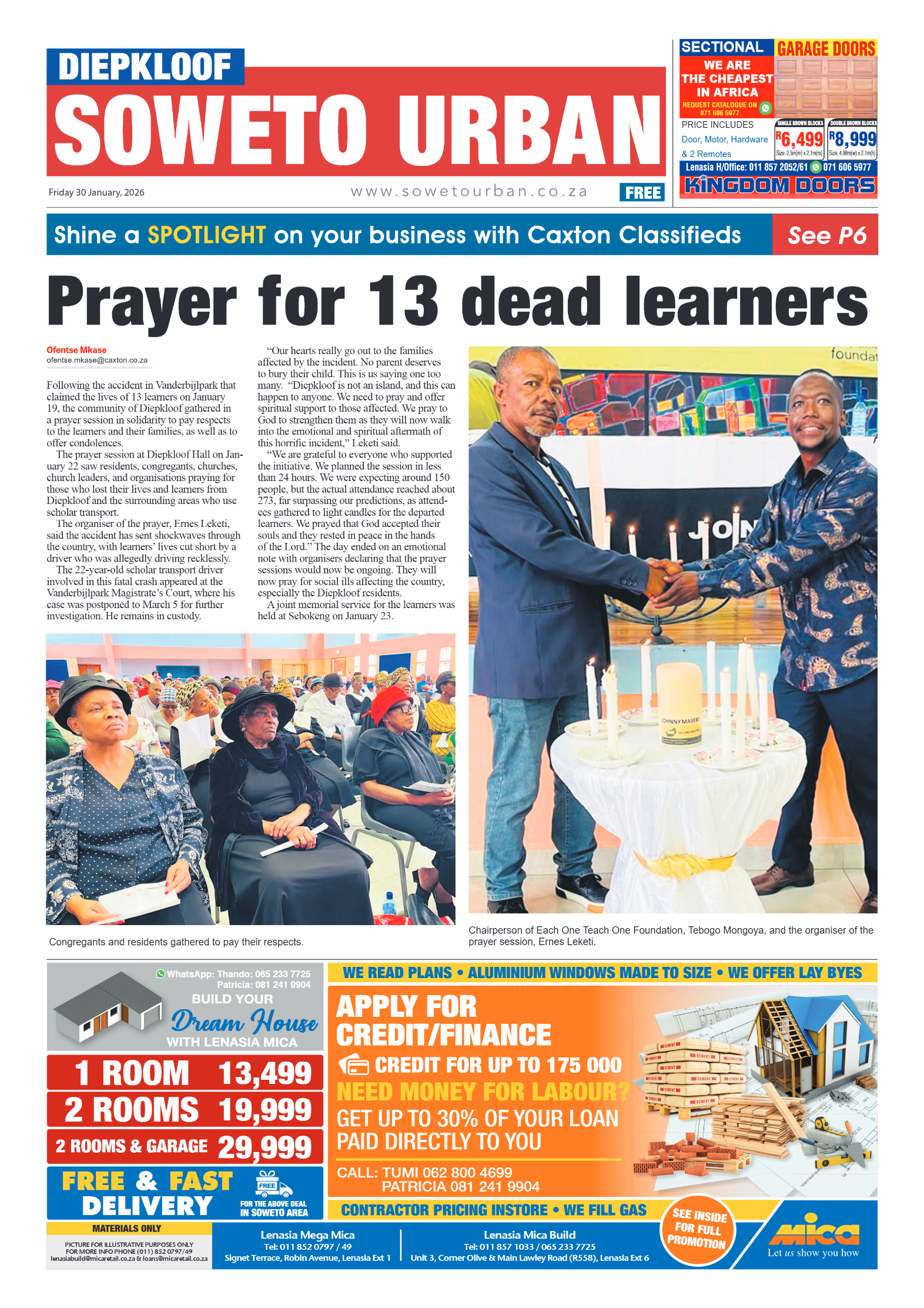 Diepkloof: 30 Friday January page 1