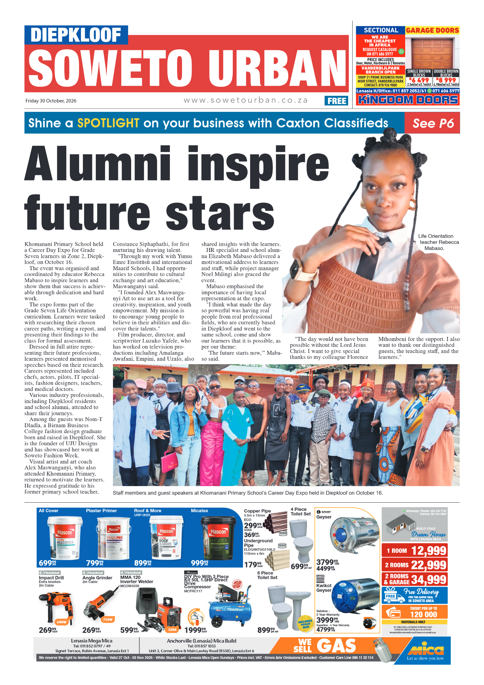 Diepkloof 30 October 2026 page 1