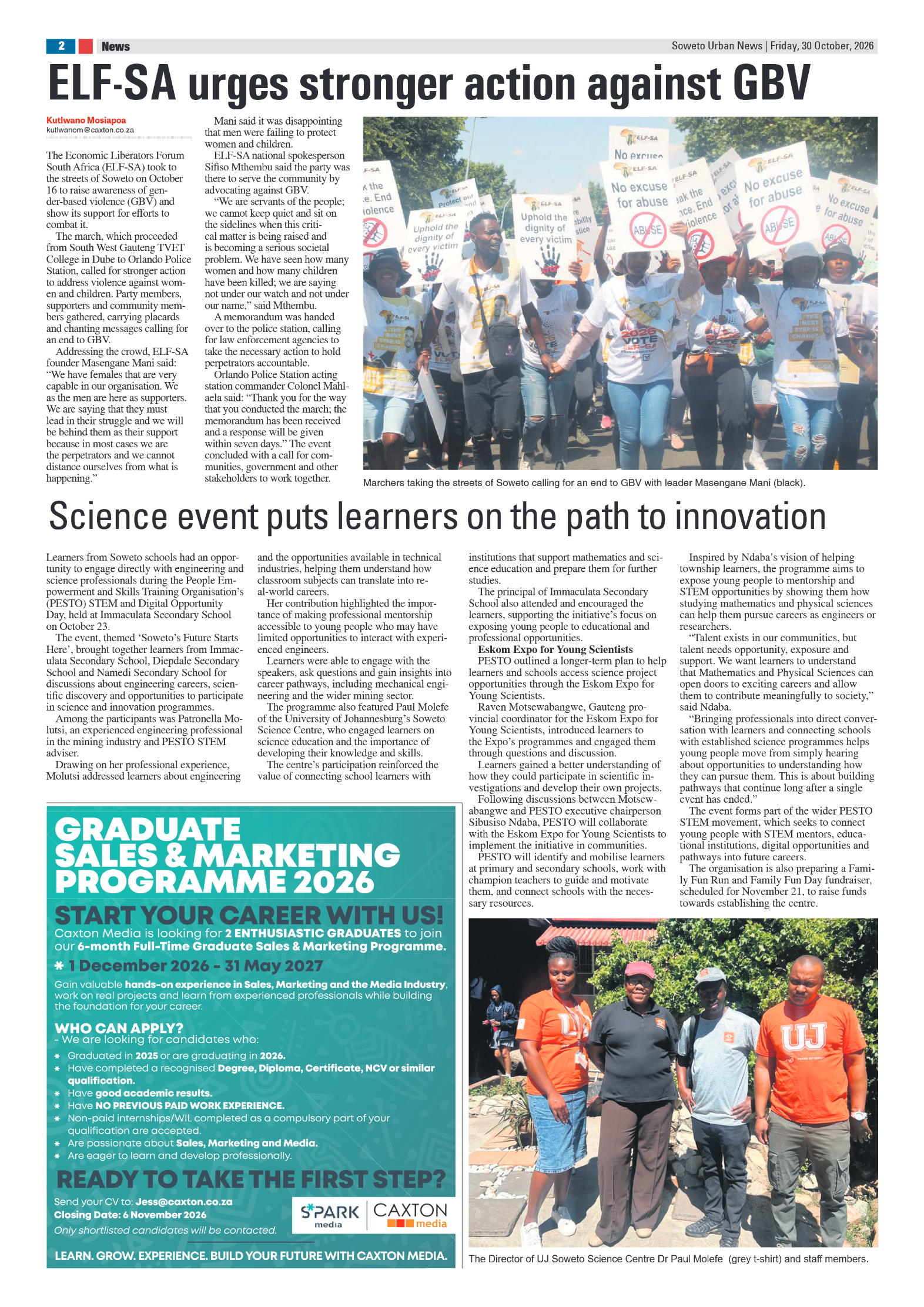Diepkloof 30 October 2026 page 2