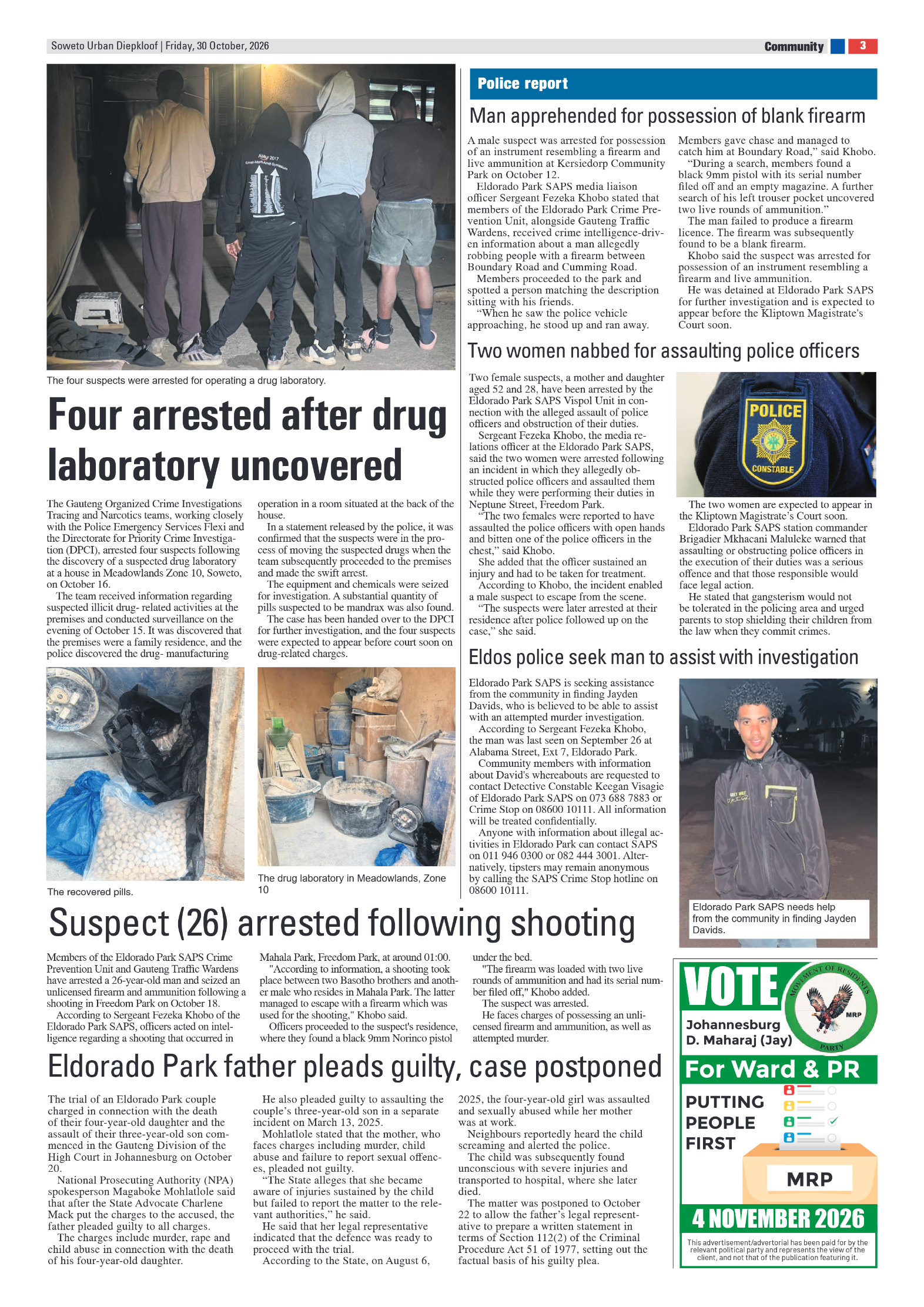 Diepkloof 30 October 2026 page 3