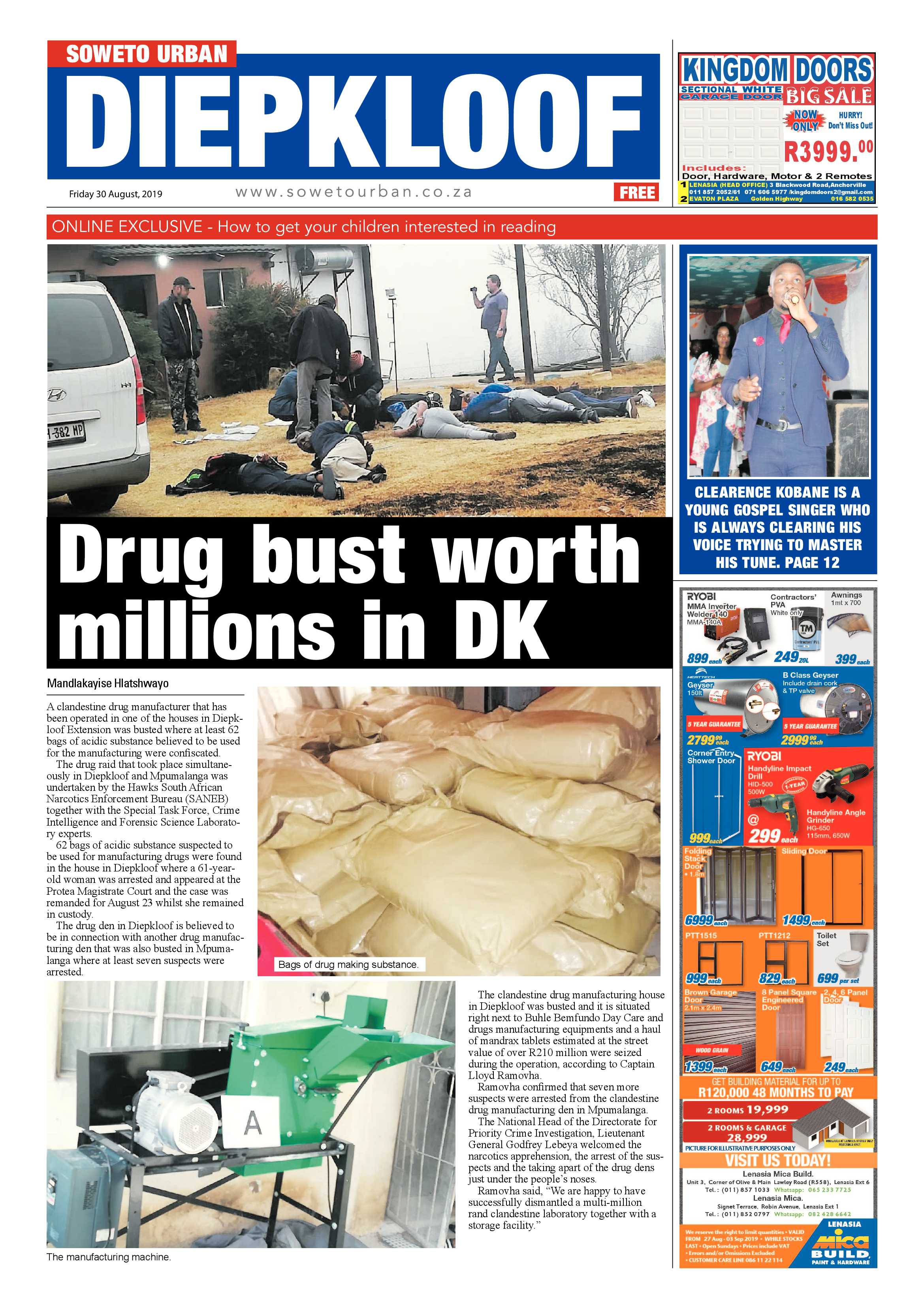Diepkloof News – August 30, 2019 page 1