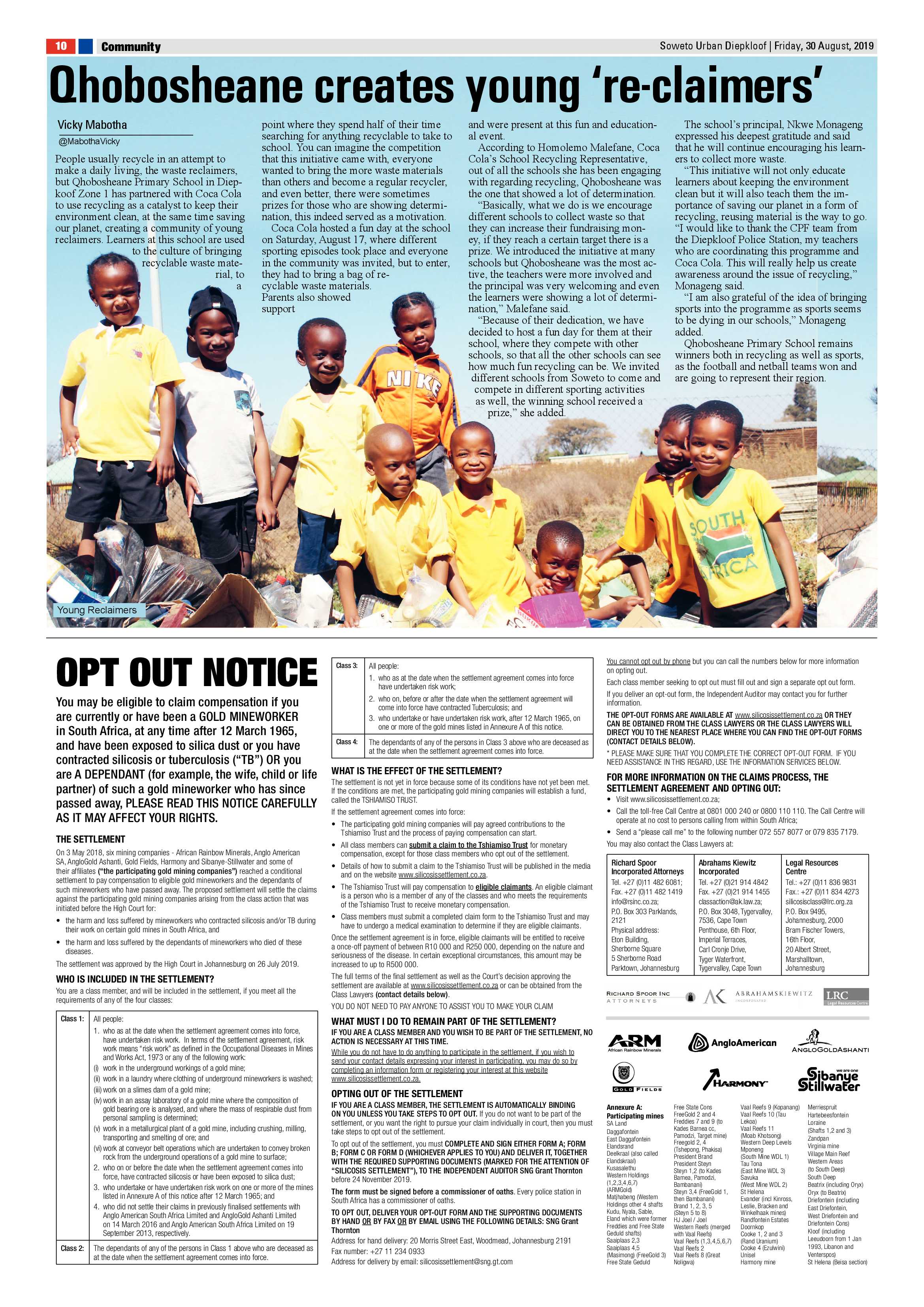 Diepkloof News – August 30, 2019 page 10