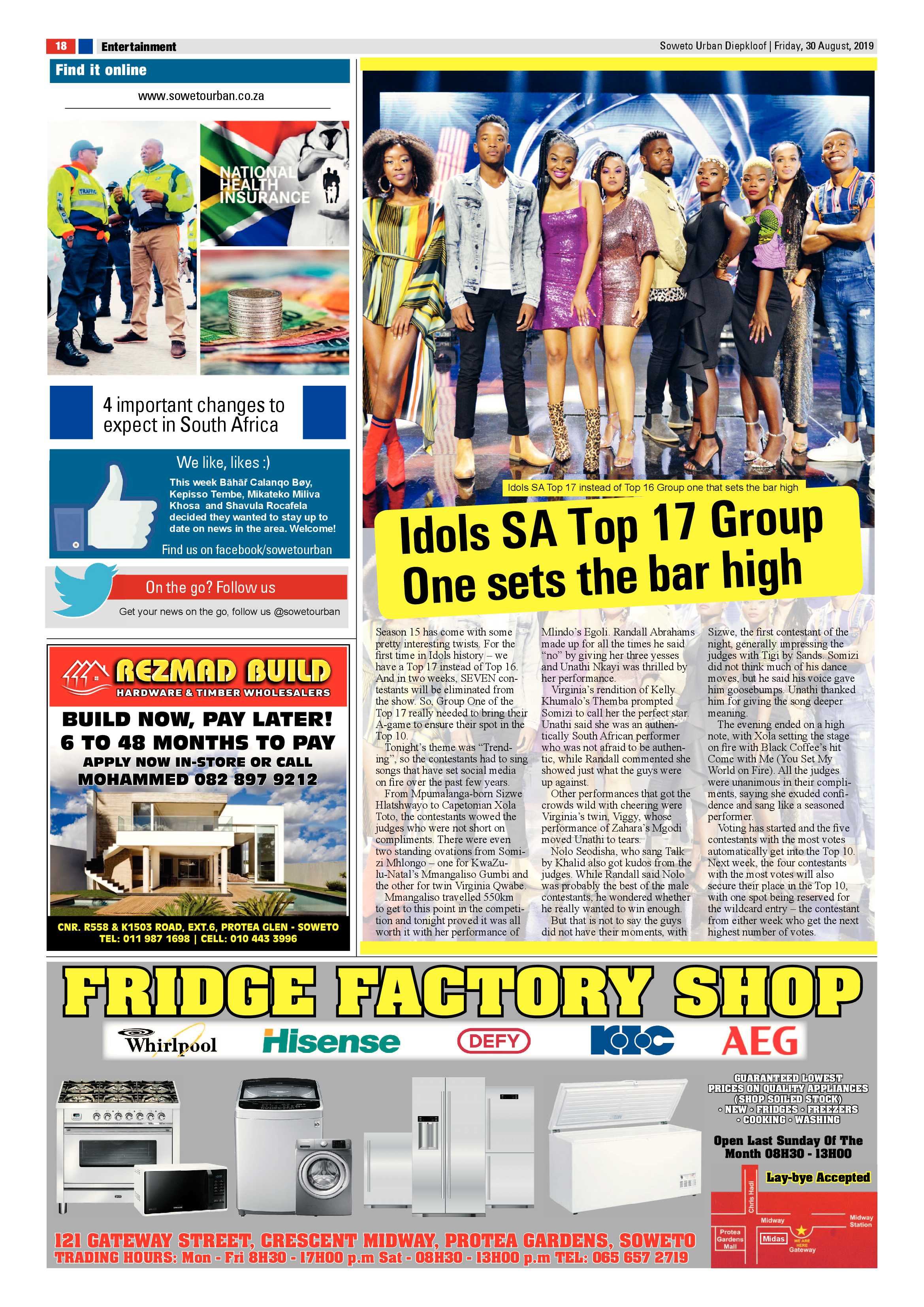 Diepkloof News – August 30, 2019 page 18