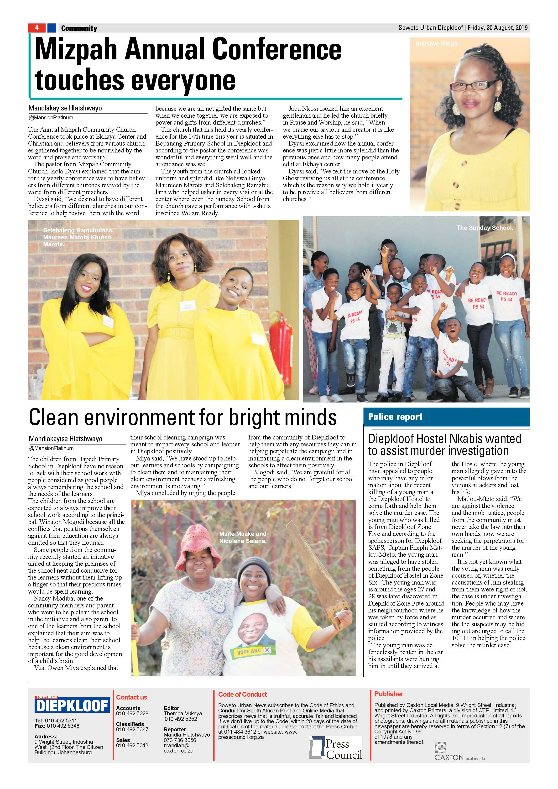 Diepkloof News – August 30, 2019 page 4