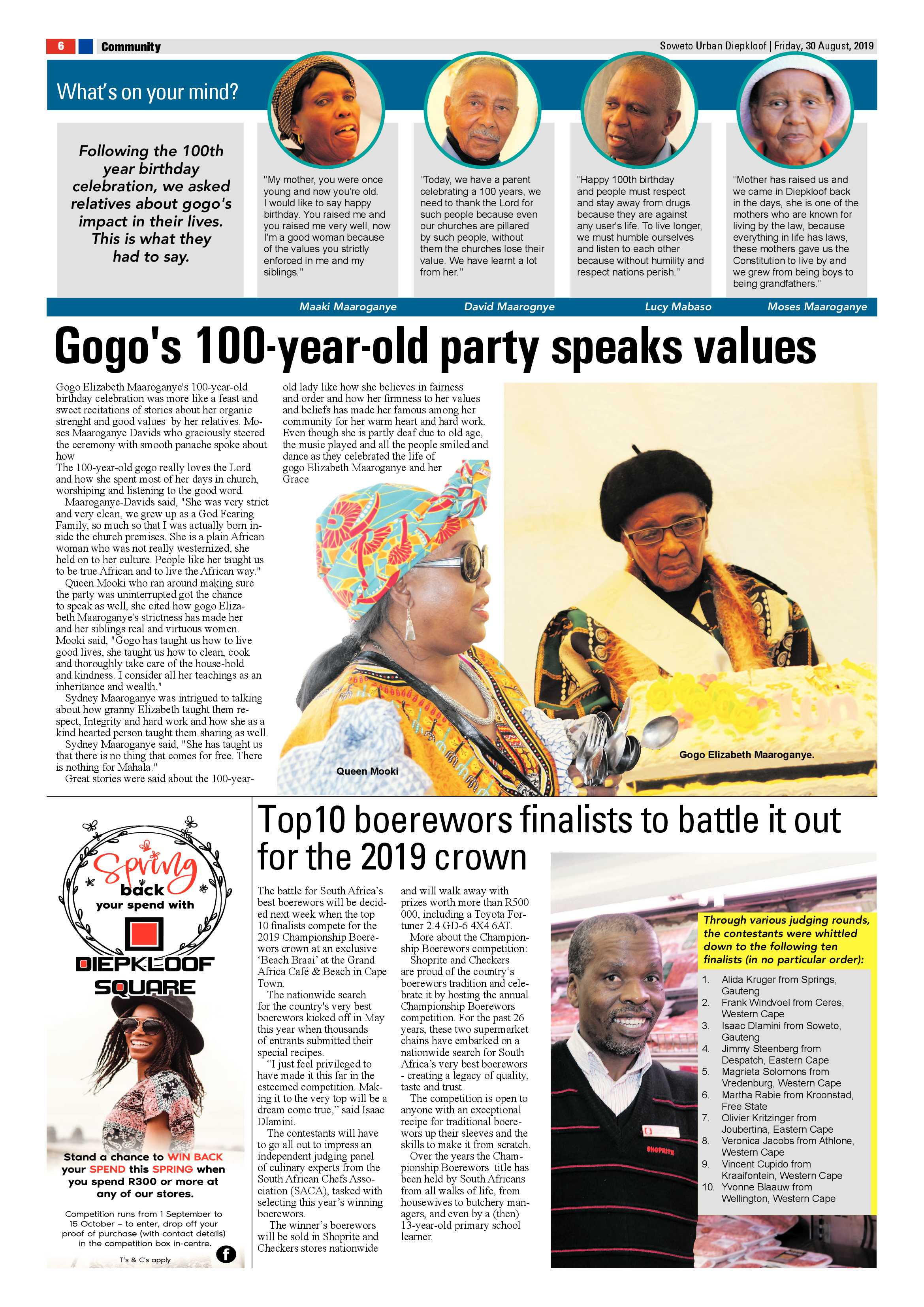 Diepkloof News – August 30, 2019 page 6