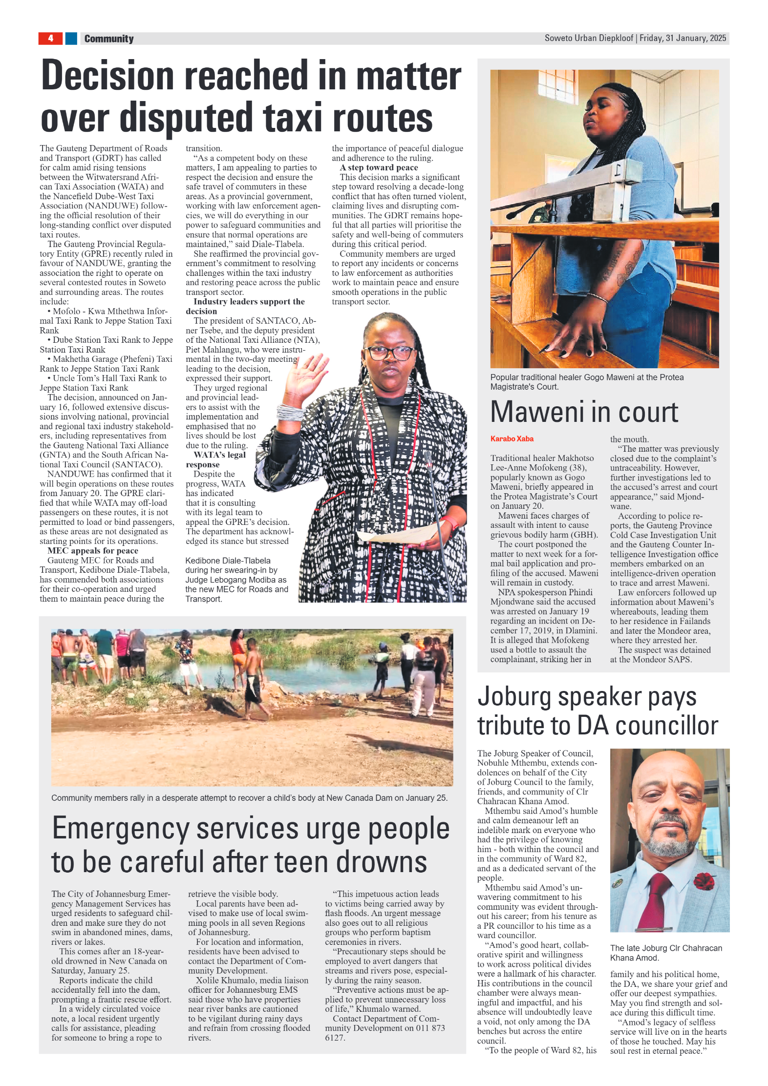 Diepkloof: 31 January 2025 page 4