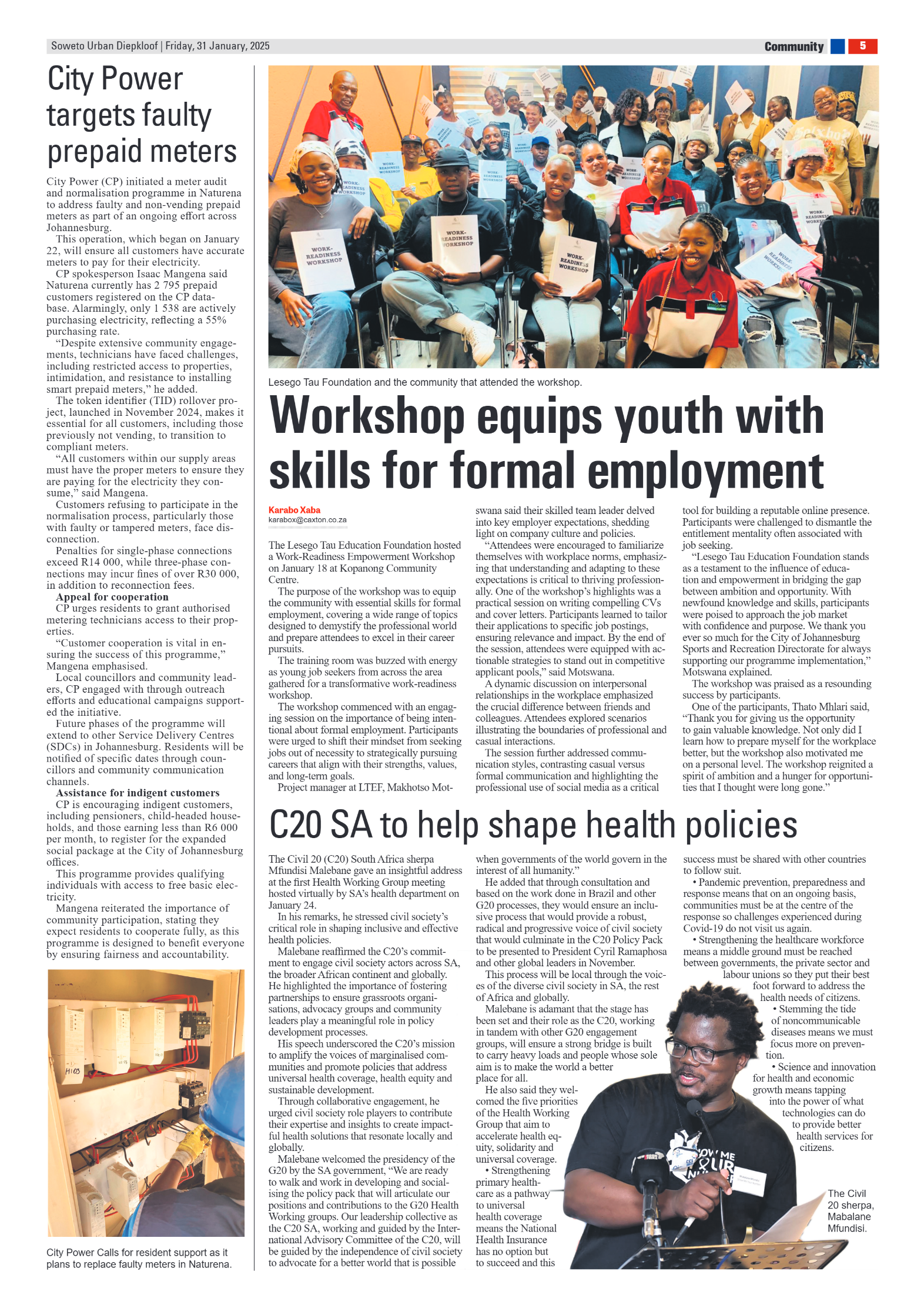Diepkloof: 31 January 2025 page 5