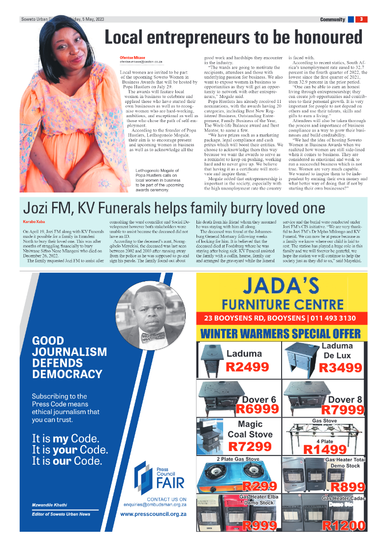 Diepkloof: 5 May 2023 page 3