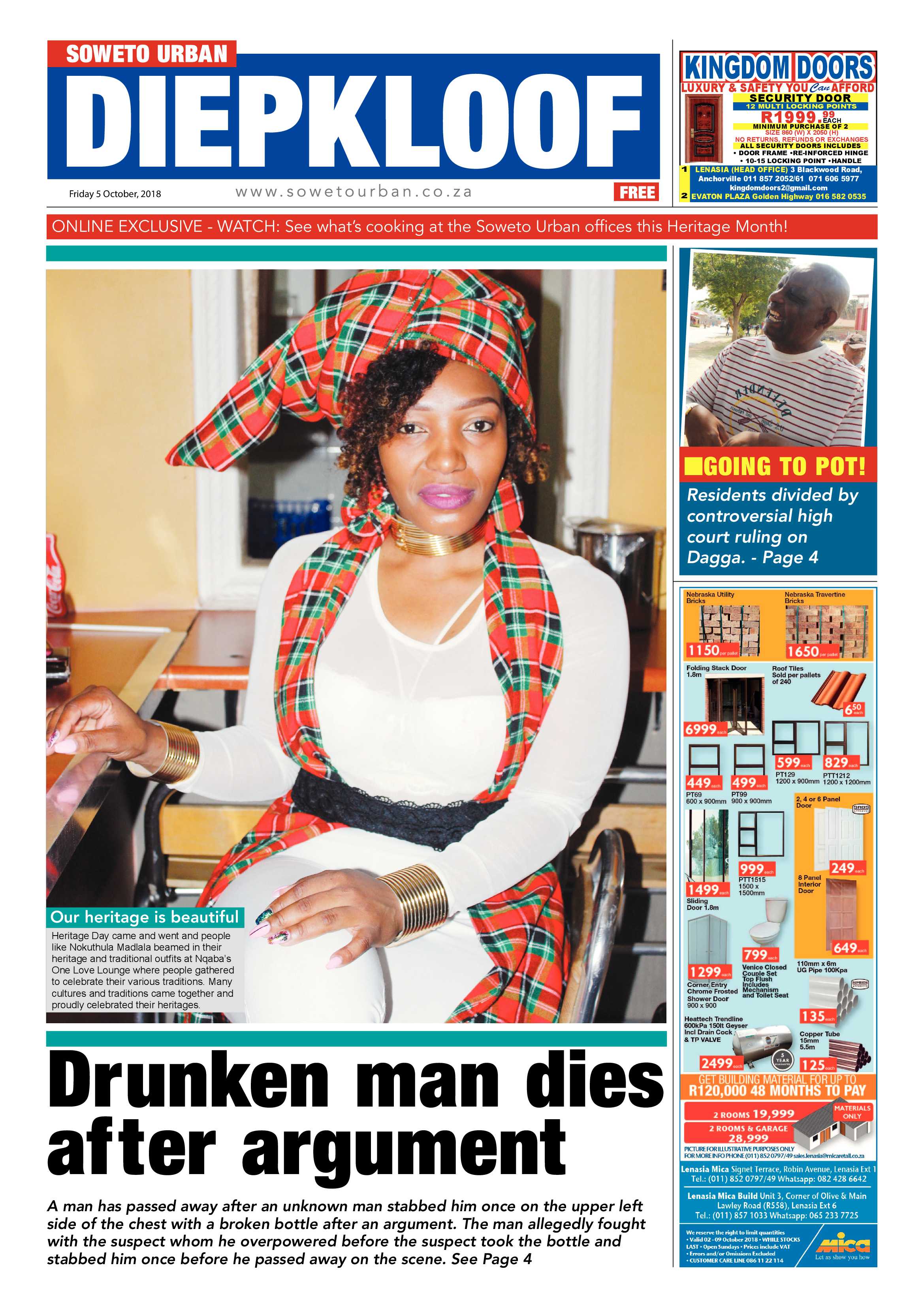 Diepkloof – October 5, 2018 issue page 1