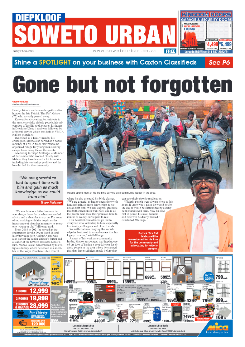 Diepkloof: 7 April 2023 page 1