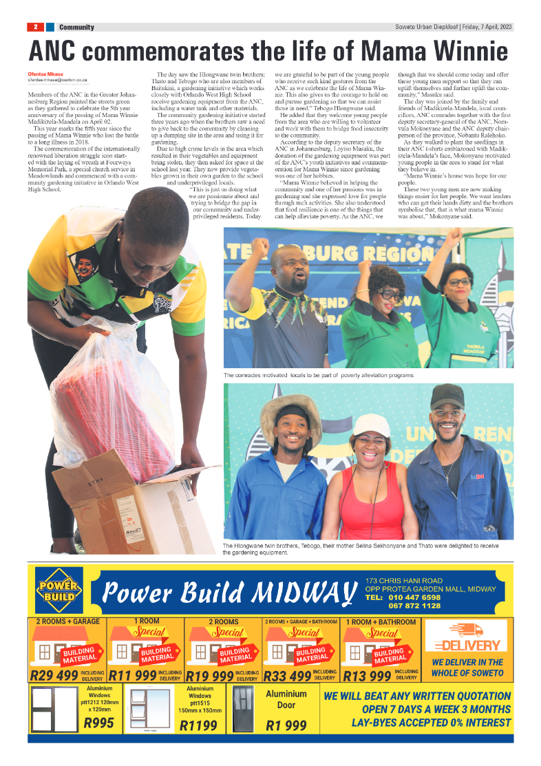Diepkloof: 7 April 2023 page 2