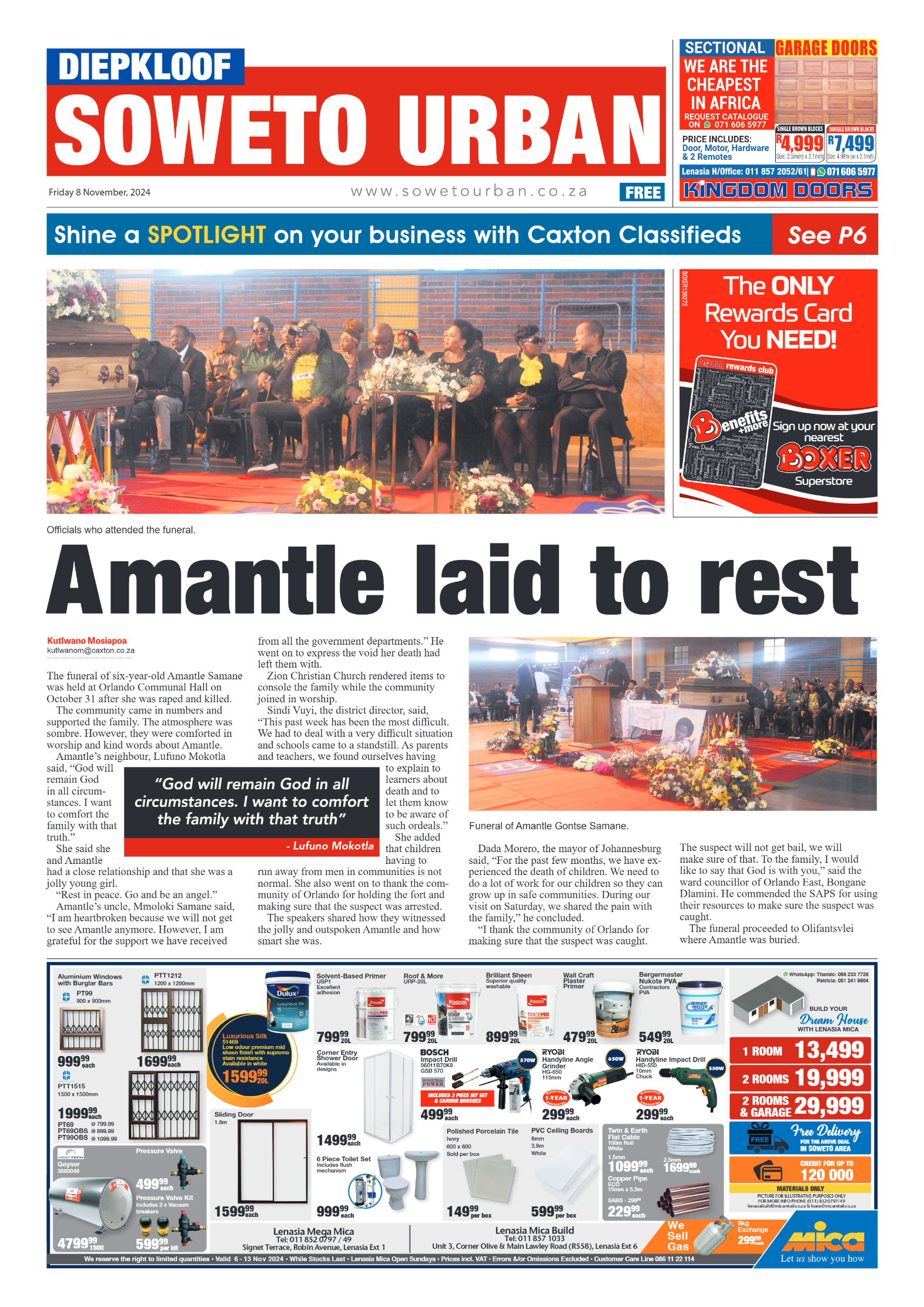 Diepkloof: 08 November 2024 page 1