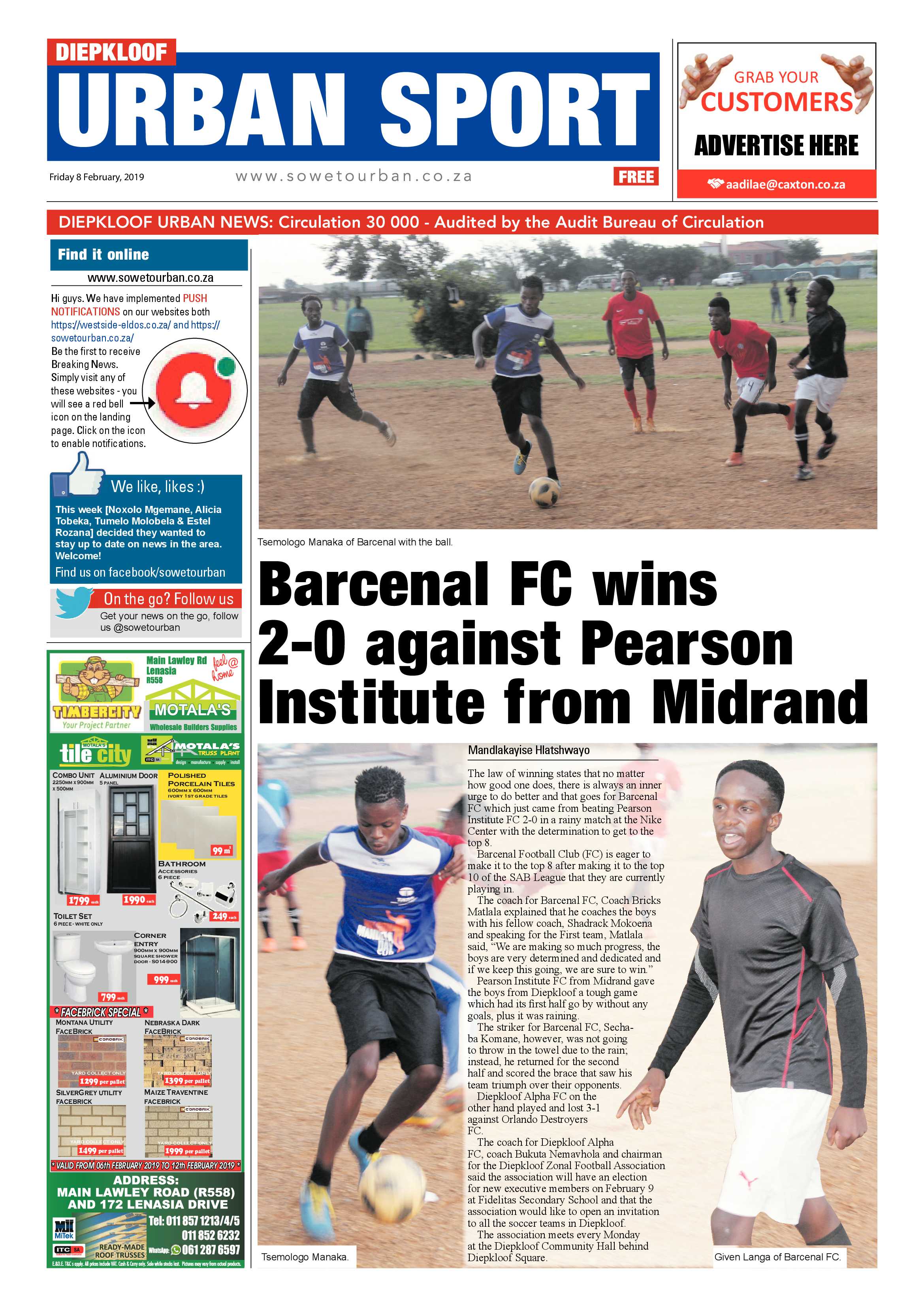 Diepkloof News – February 8, 2019 page 16