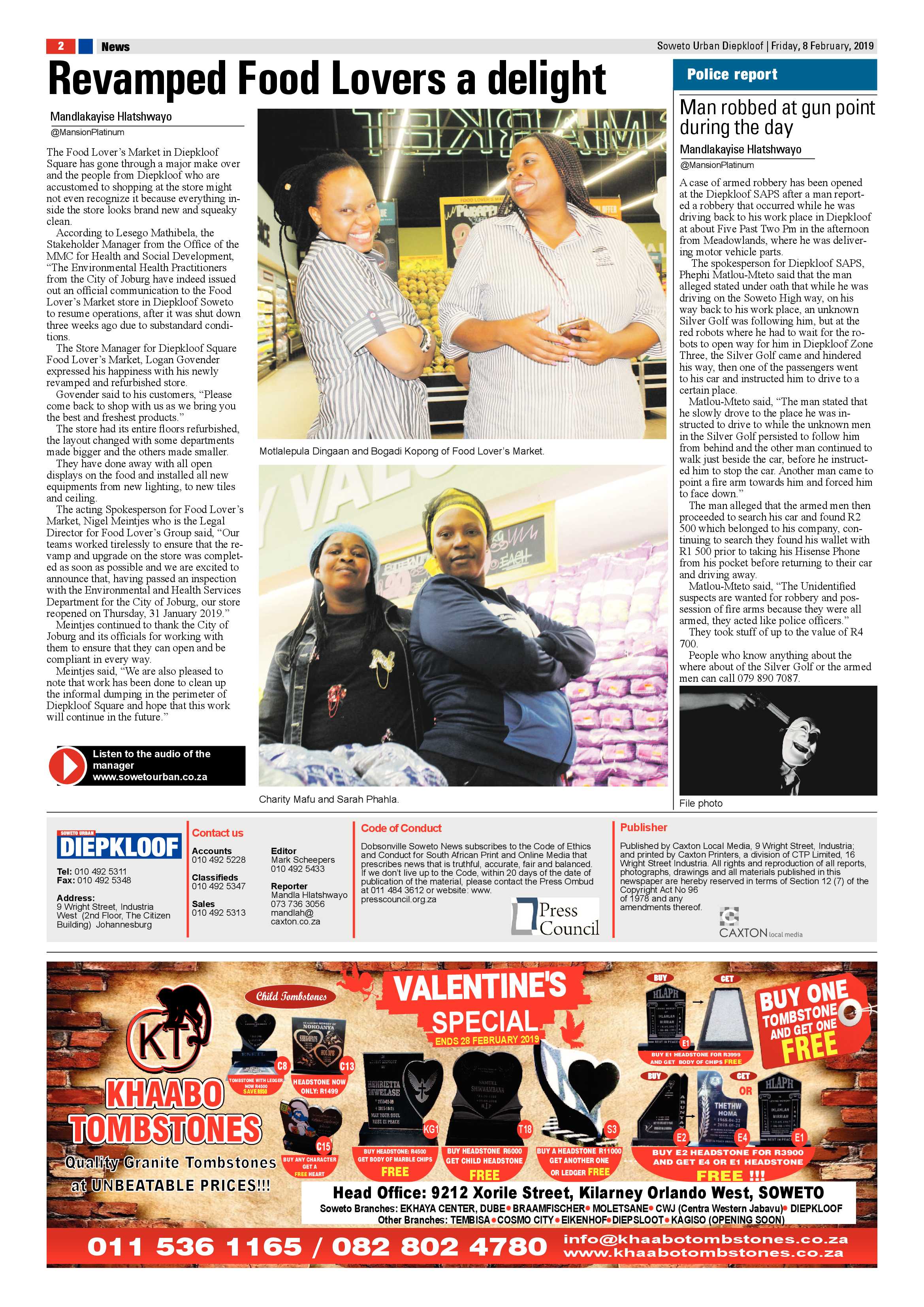 Diepkloof News – February 8, 2019 page 2