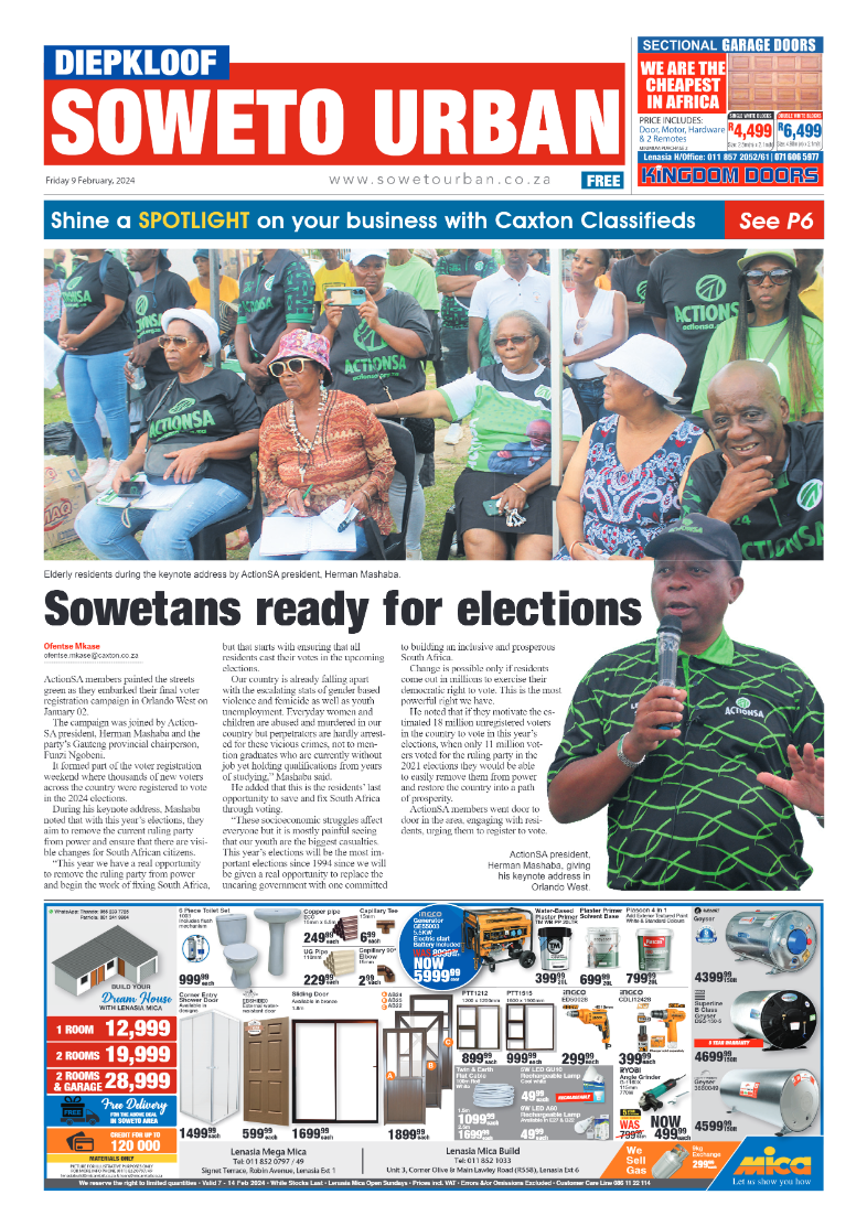 Diepkloof: 09 February 2024 page 1