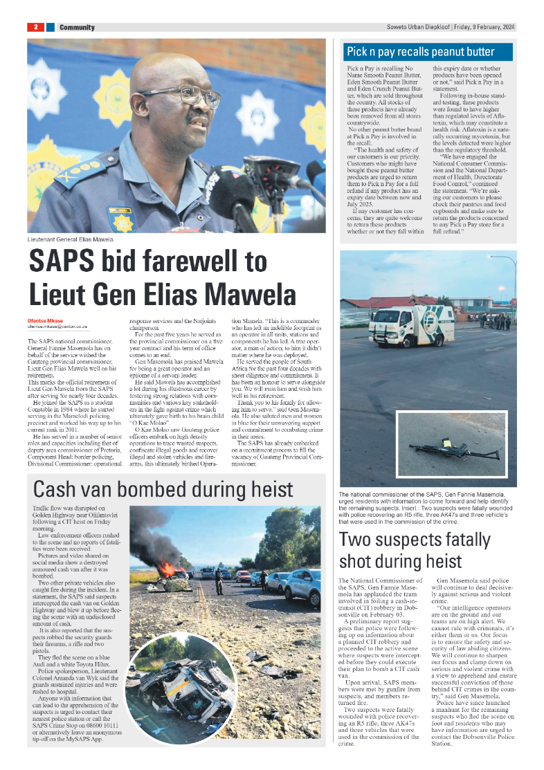 Diepkloof: 09 February 2024 page 2