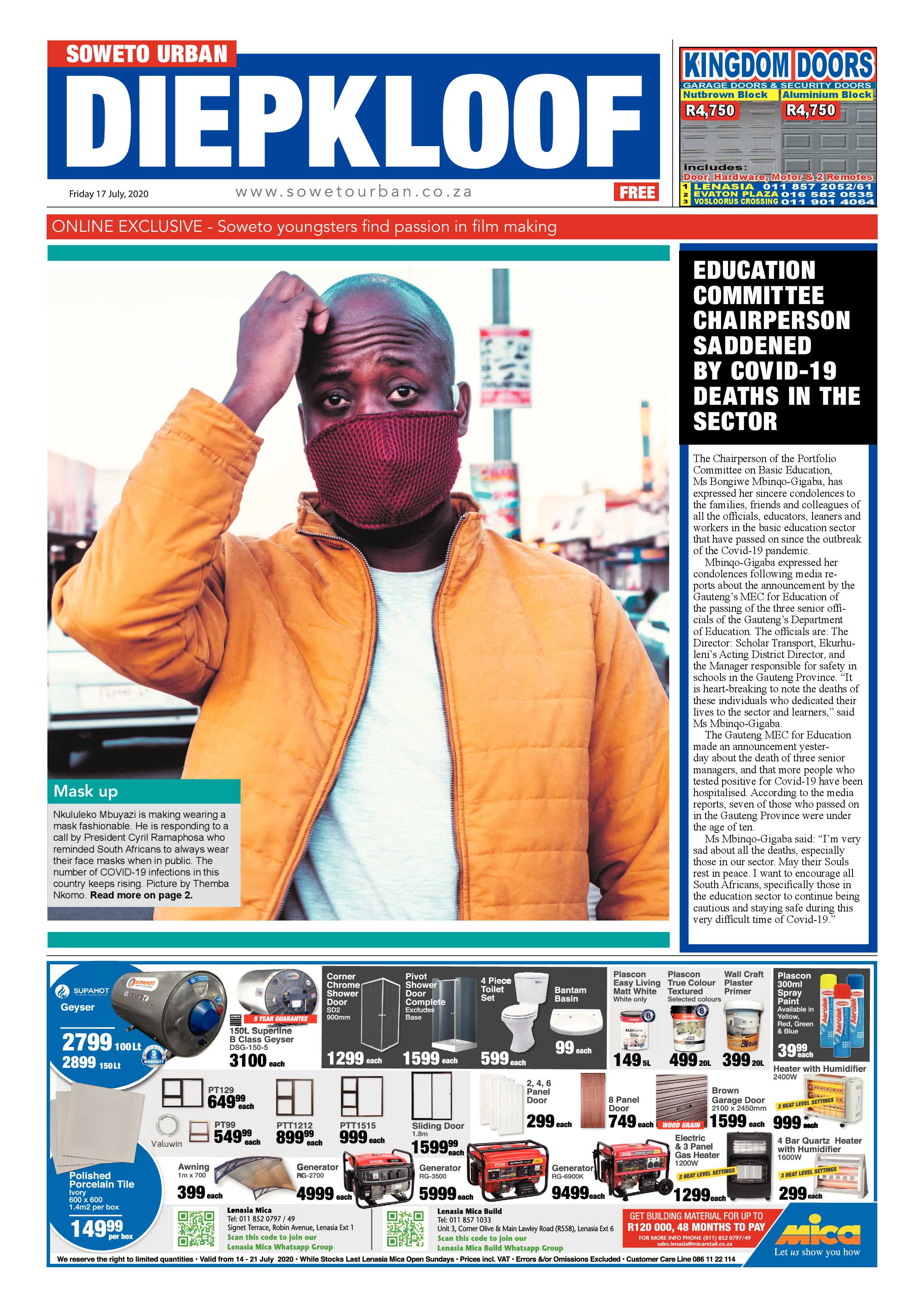 Diepkloof July 29, 2020 page 1