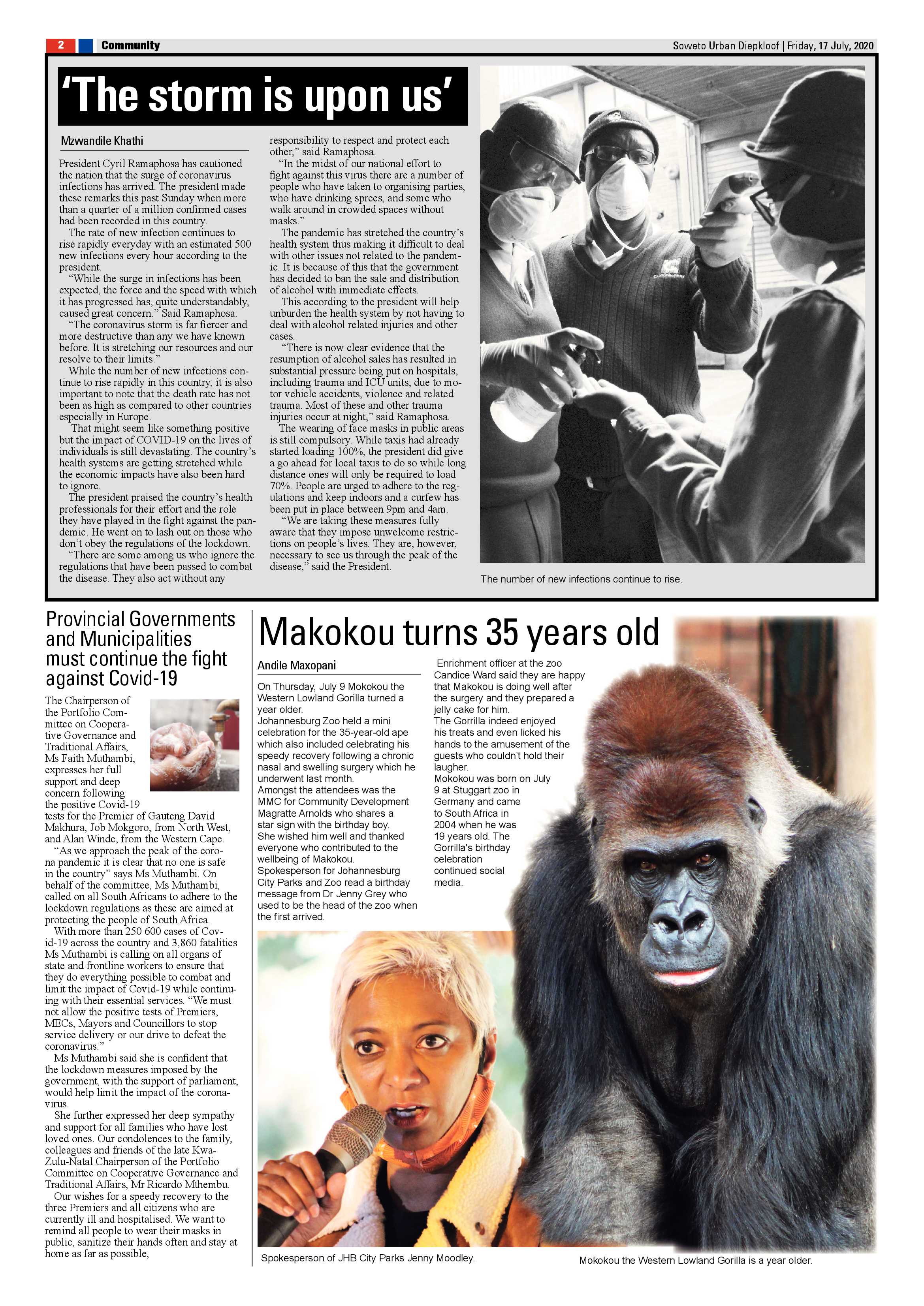 Diepkloof July 29, 2020 page 2