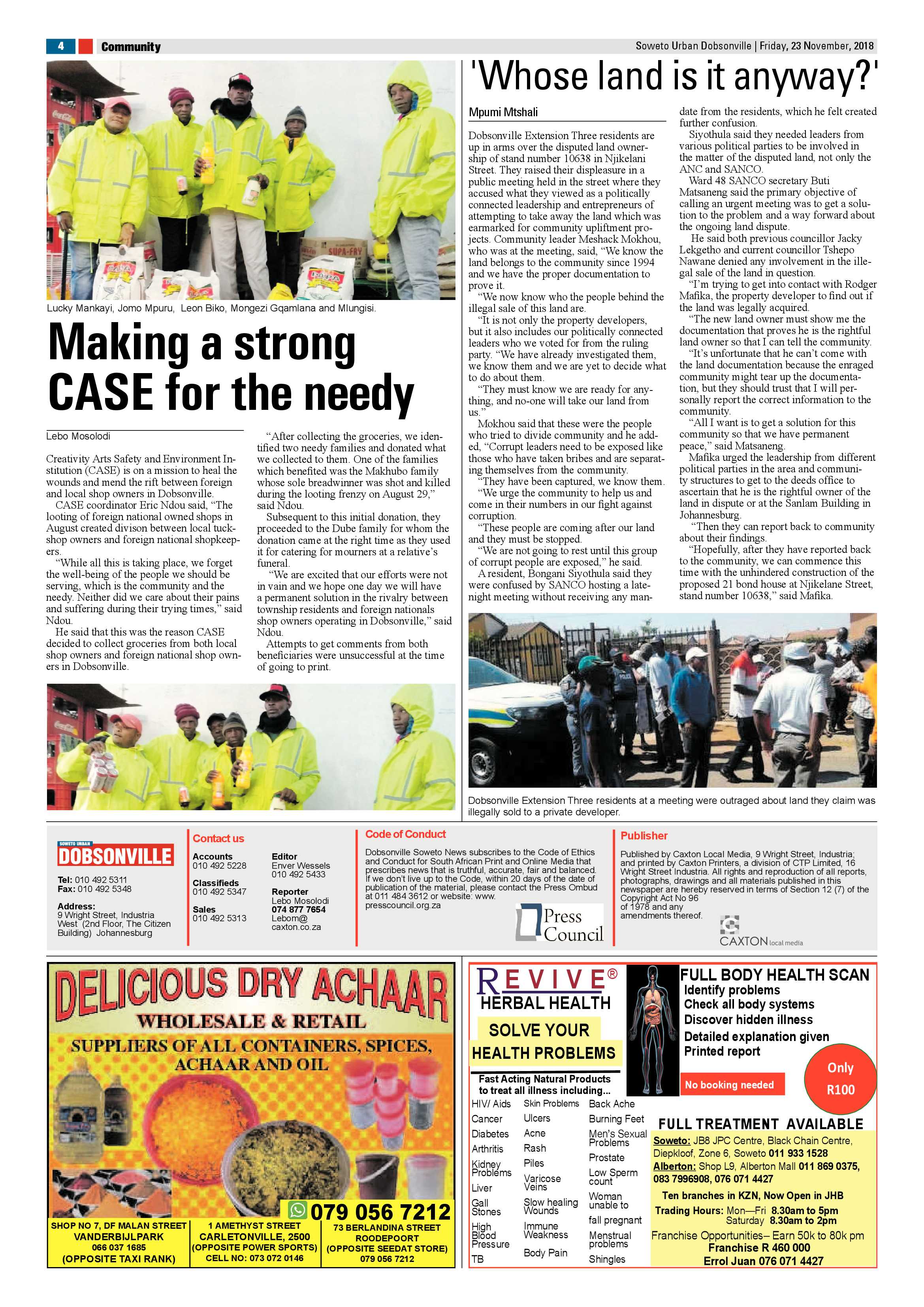 Dobsonville – November 23, 2018 issue page 4