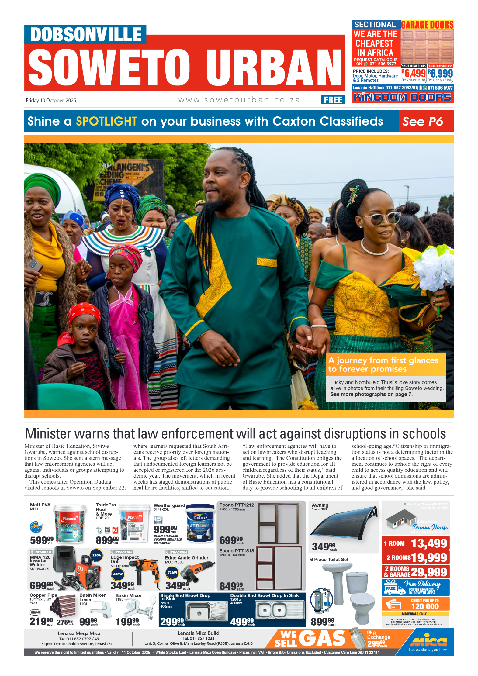 Dobsonville: 10 October 2025 page 1