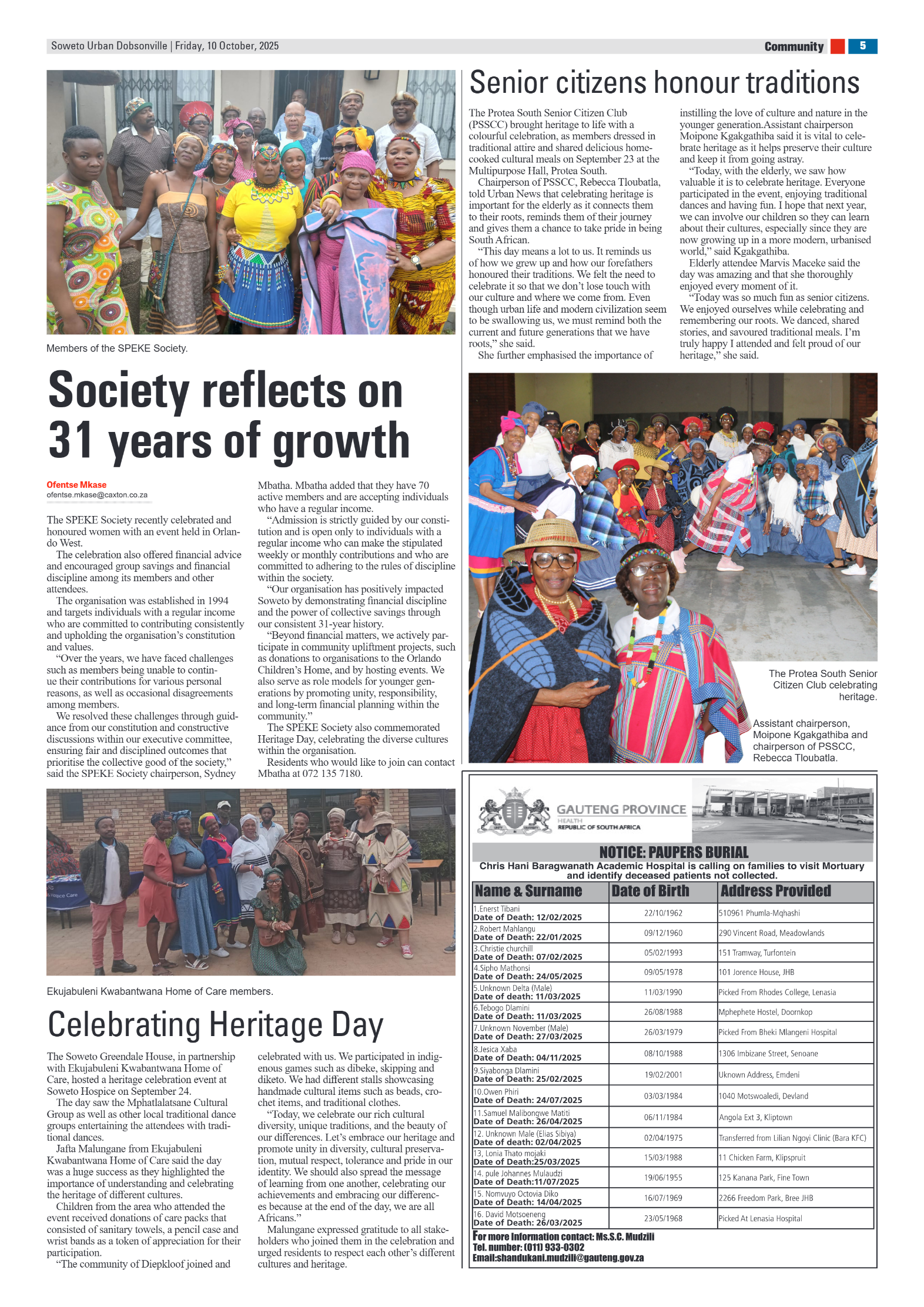 Dobsonville: 10 October 2025 page 5