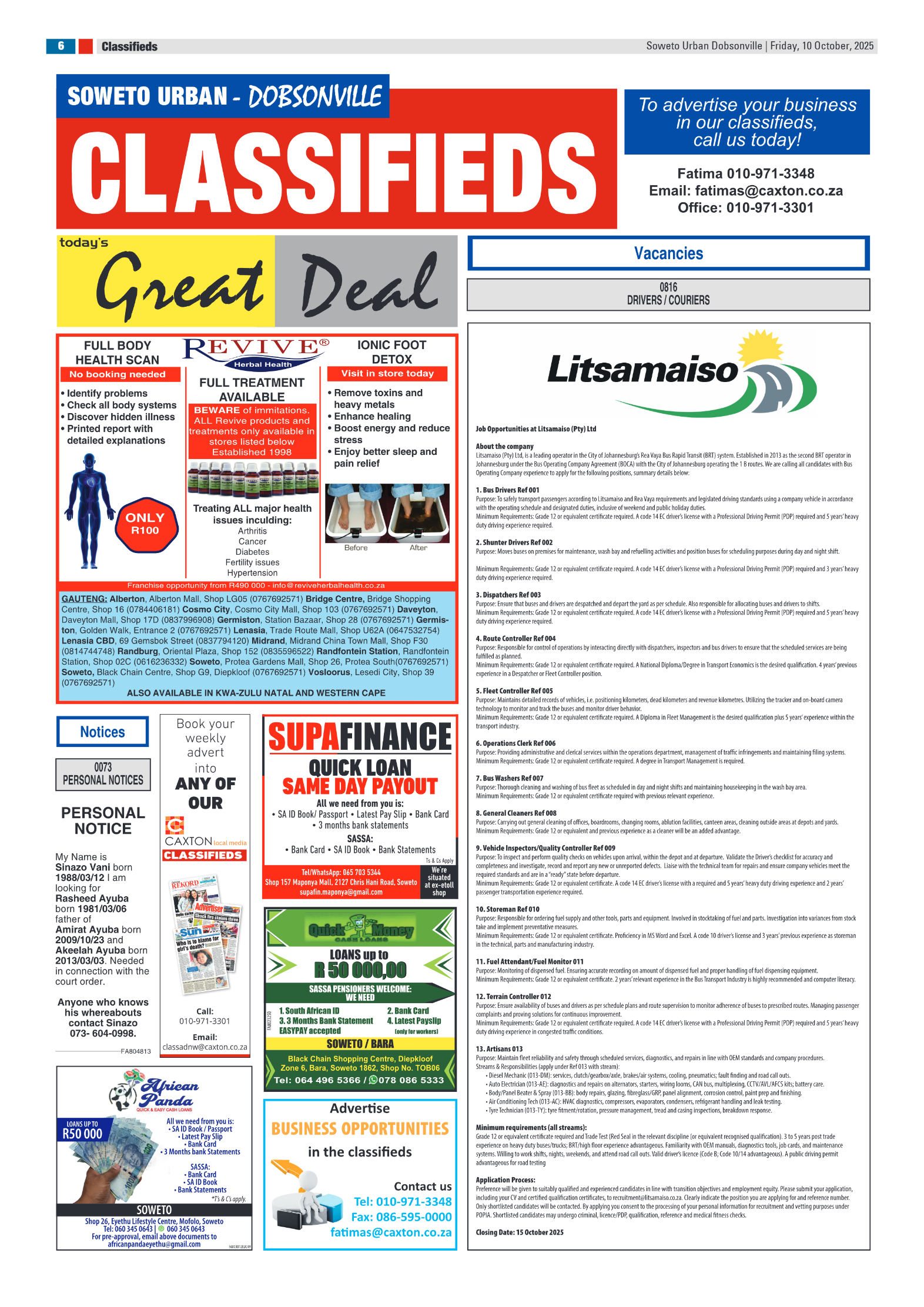 Dobsonville: 10 October 2025 page 6