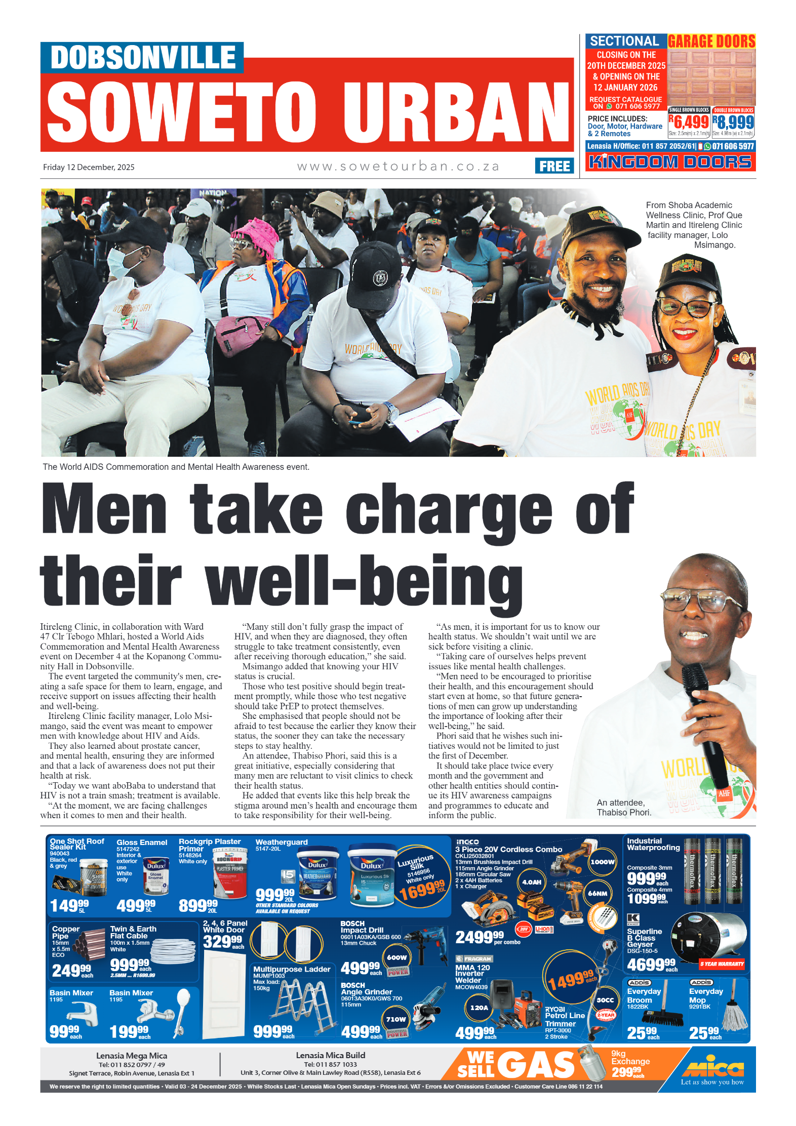 Dobsonville: 12 December 2025 page 1