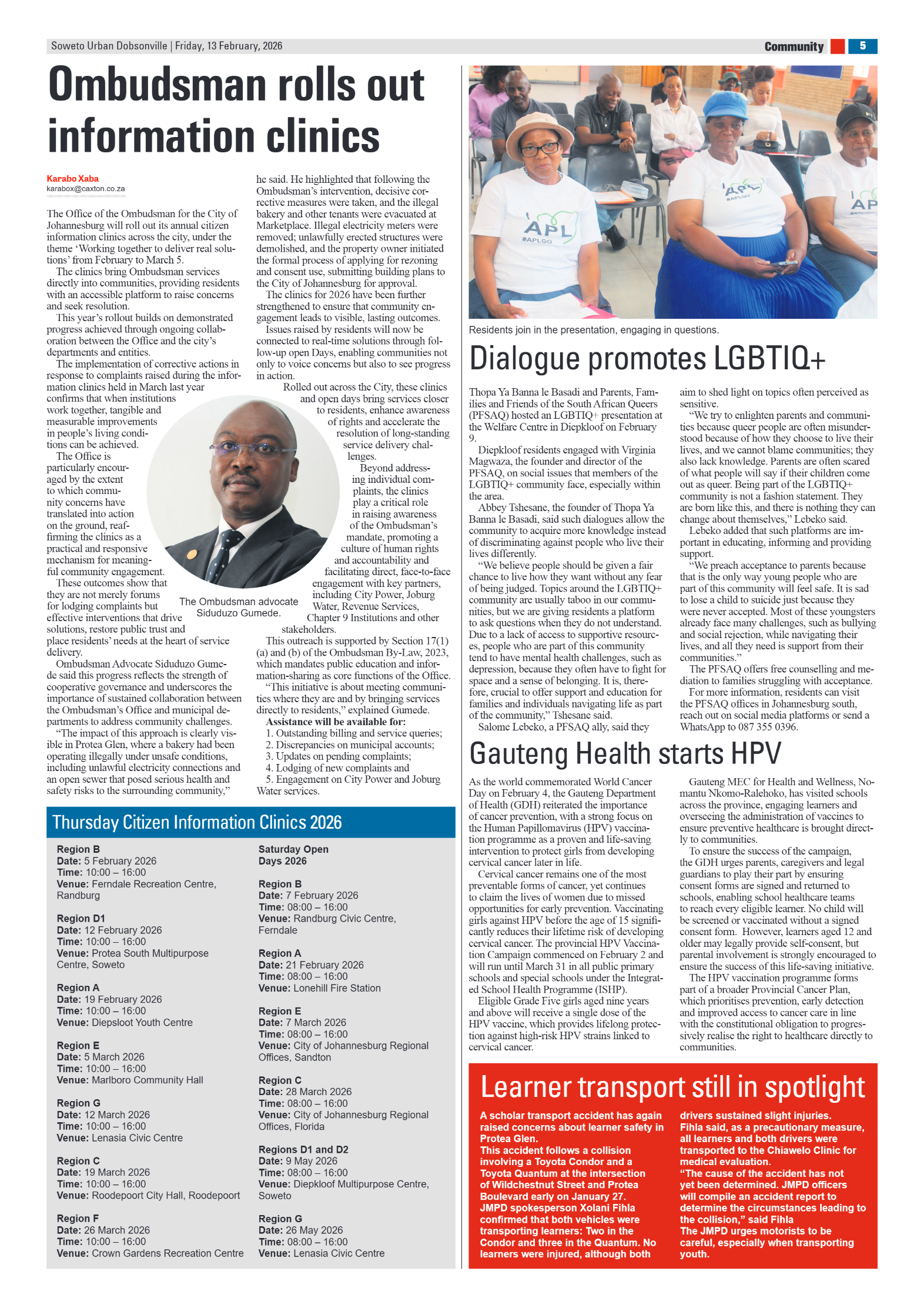 Dobsonville: 13 February 2026 page 5