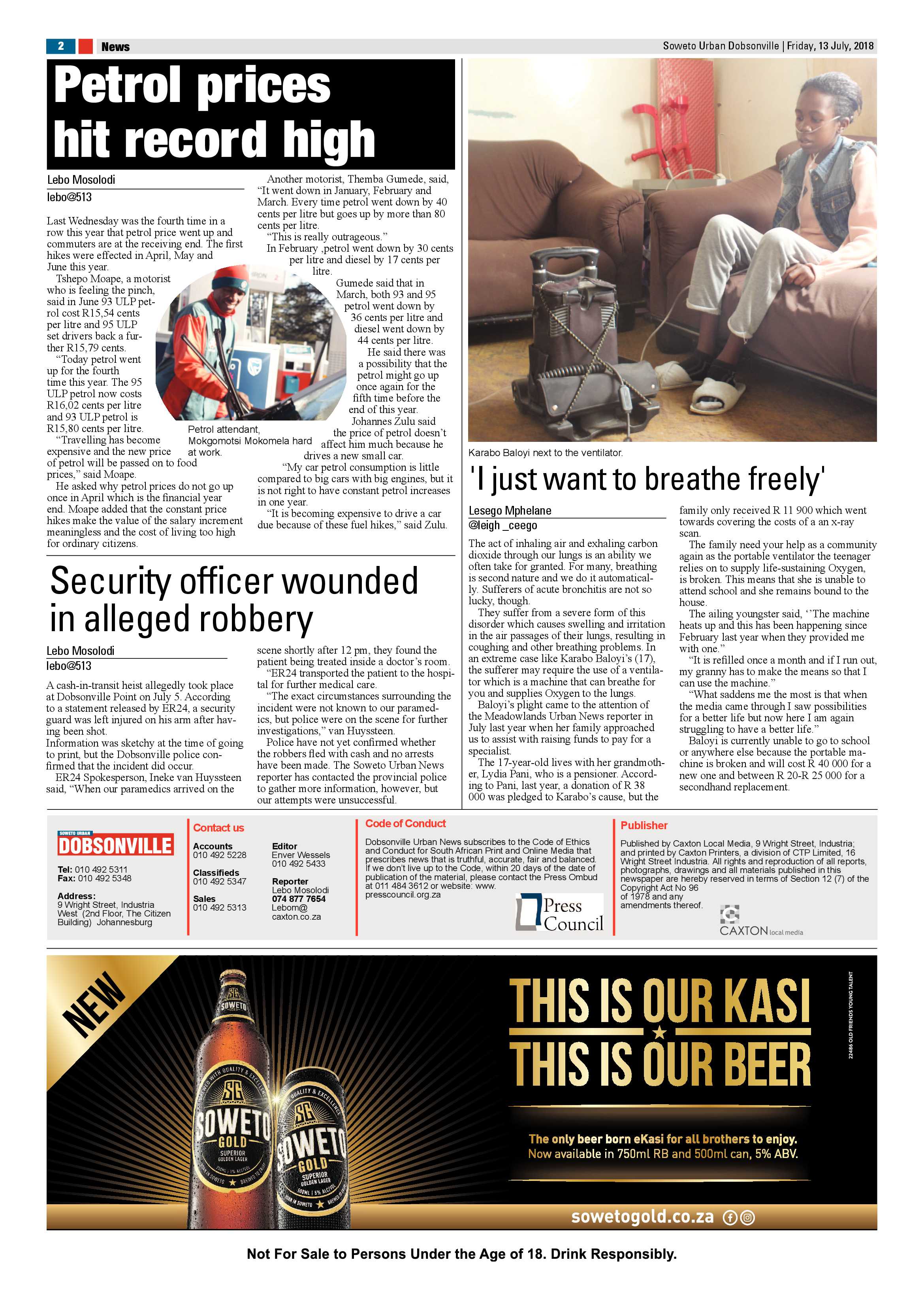 Dobsonville – July 13, 2018 issue page 2