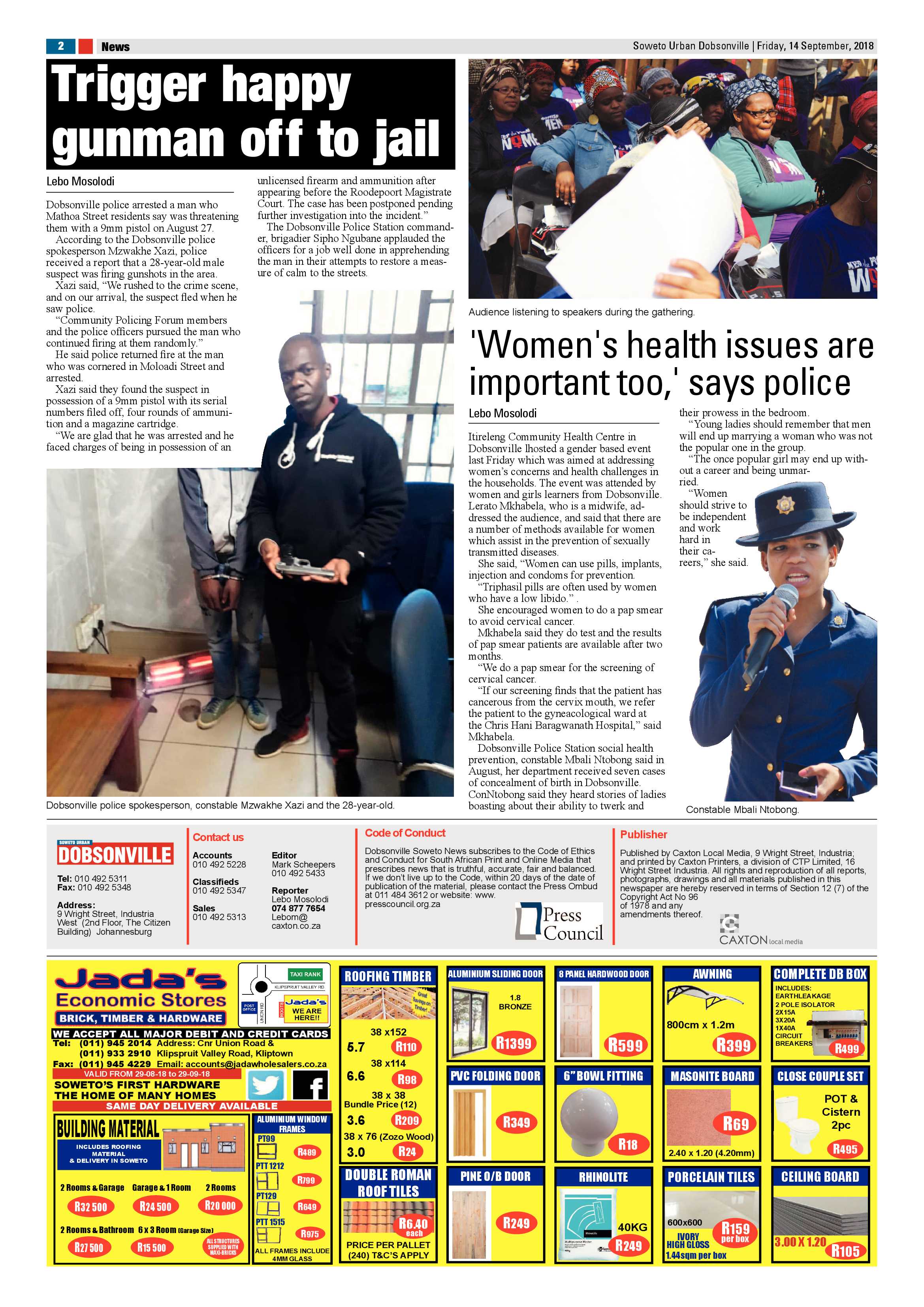 Dobsonville – September 14, 2018 issue page 2