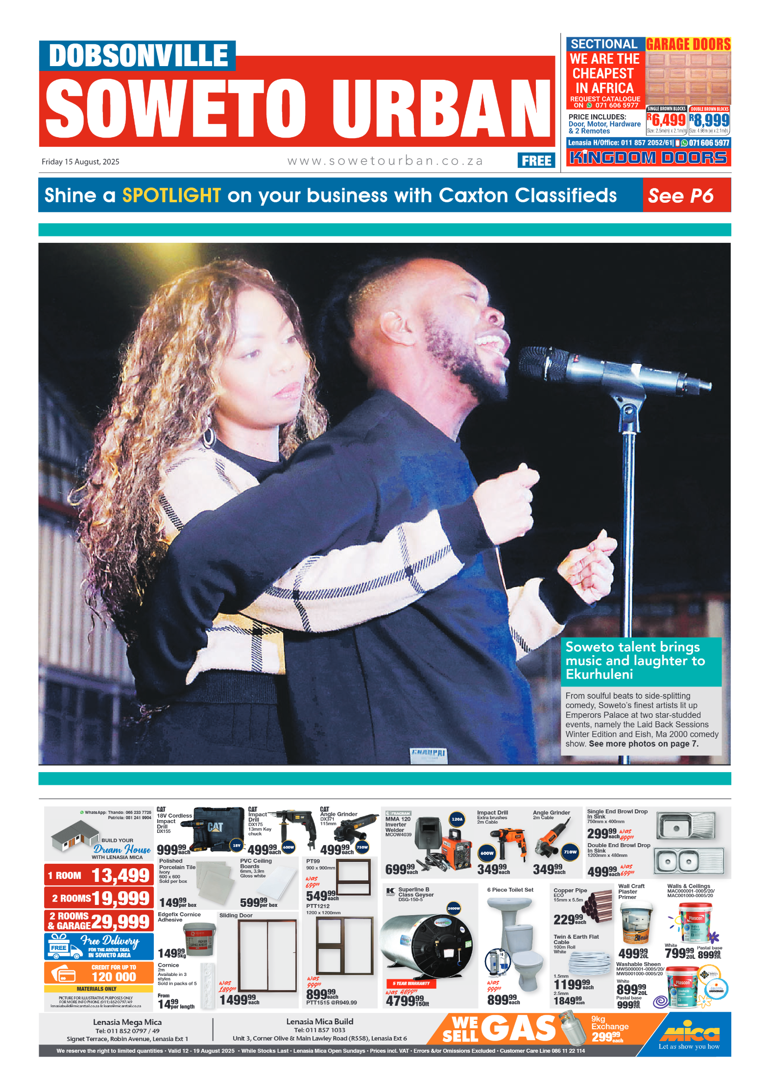 Dobsonville: 15 August 2025 page 1