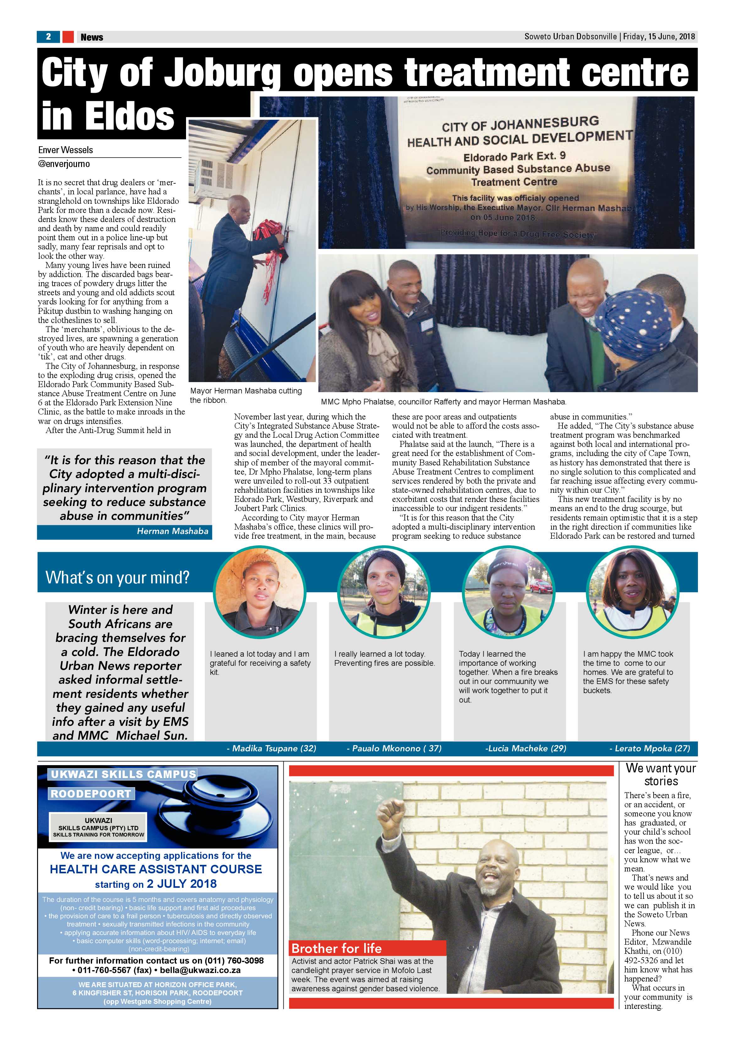 Dobsonville– June 15, 2018 issue page 2