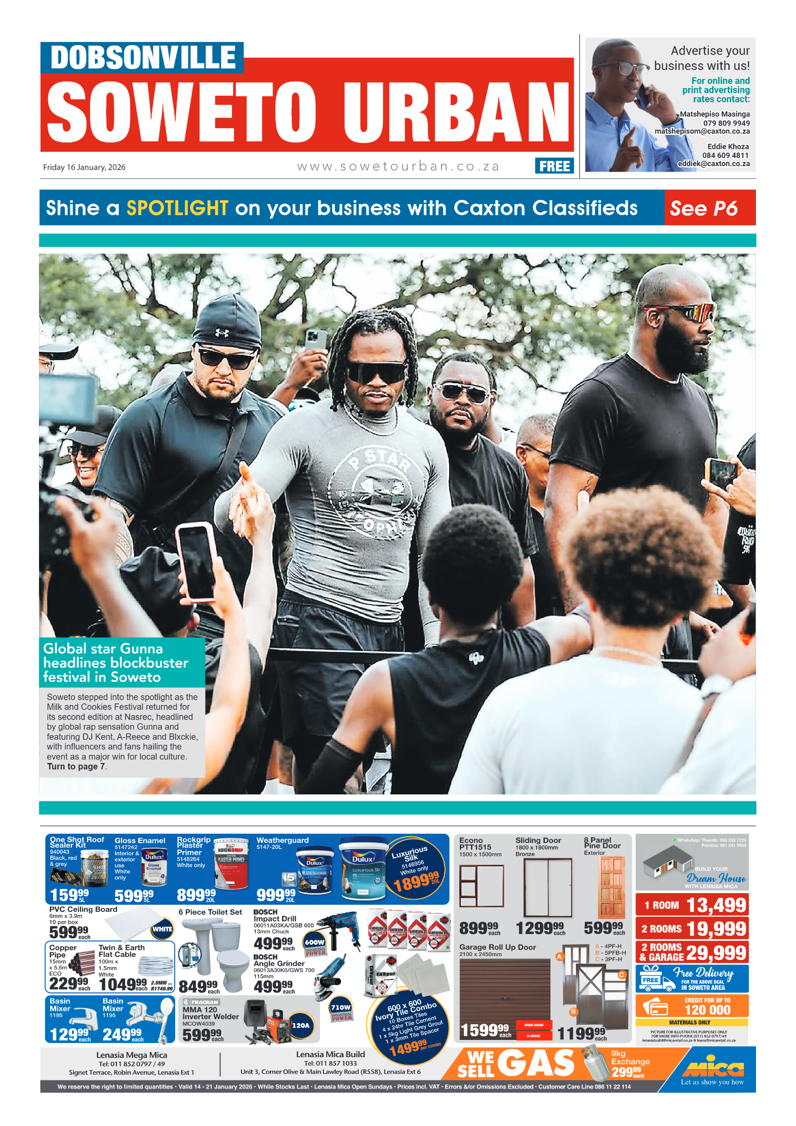 Dobsonville: 16 January 2026 page 1