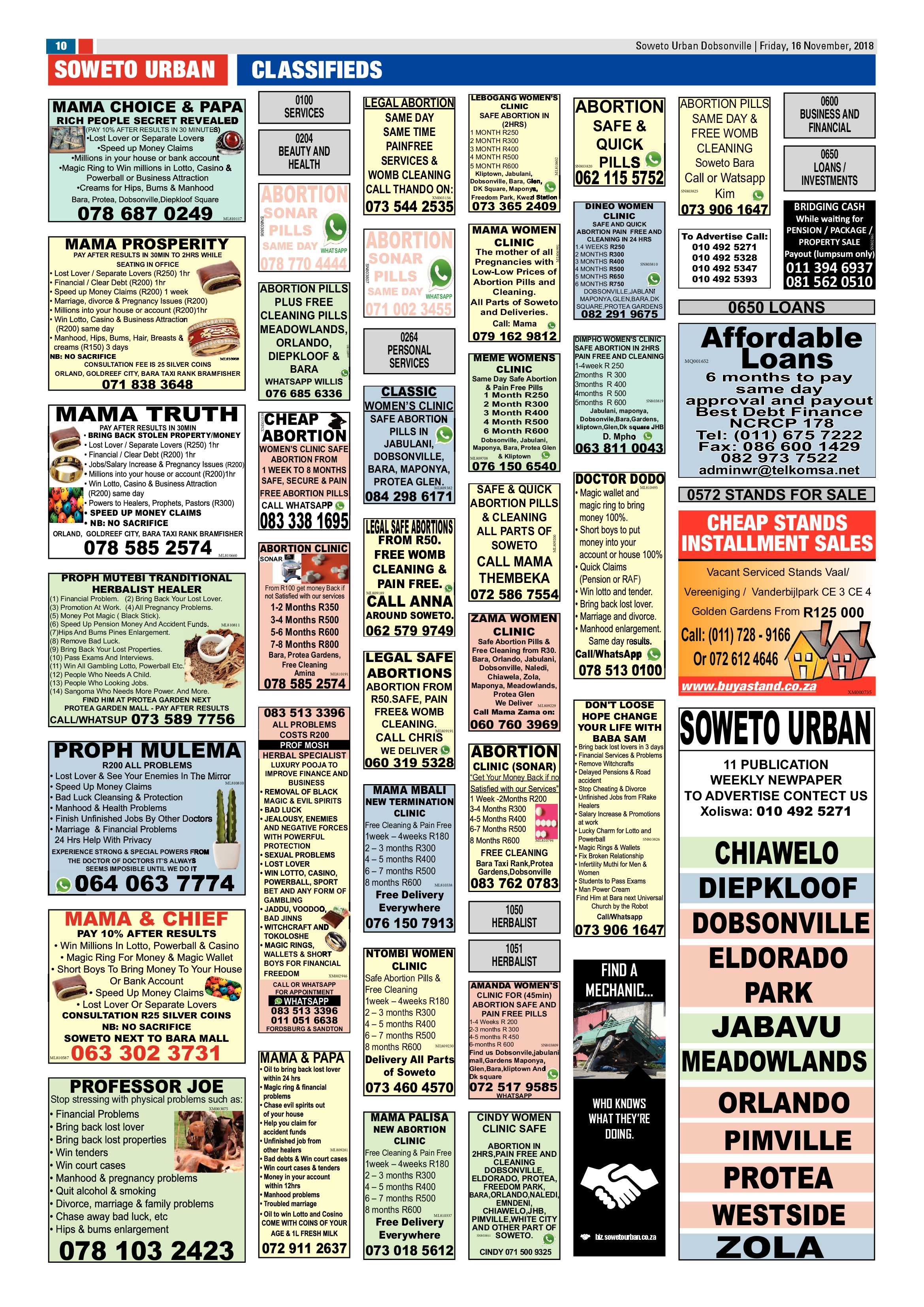 Dobsonville – November 16, 2018 issue page 10