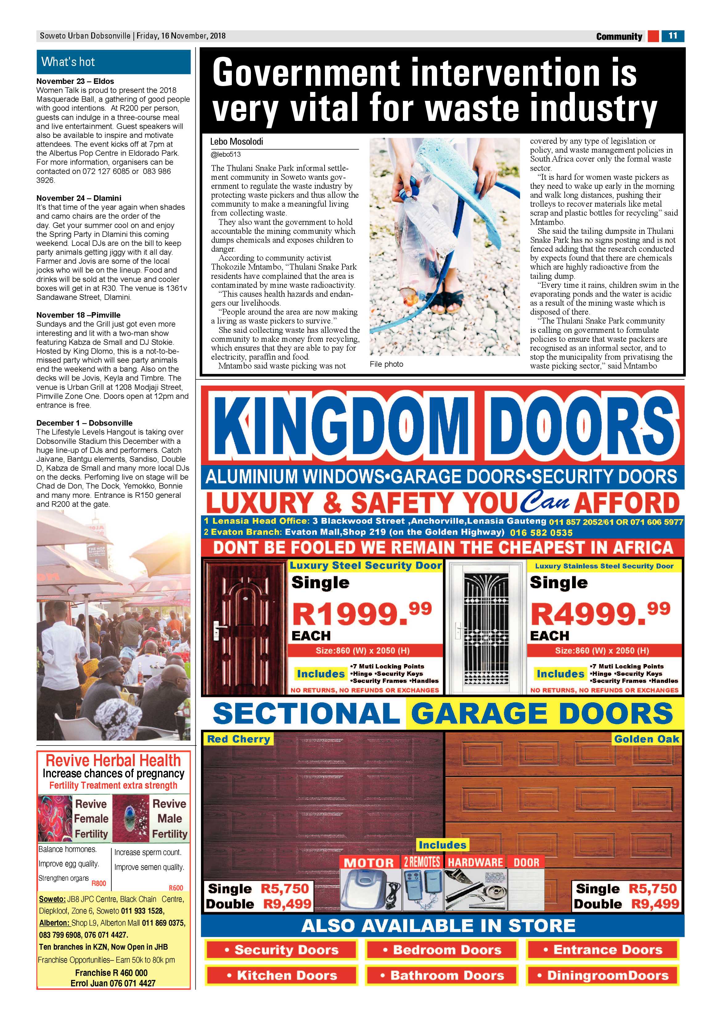 Dobsonville – November 16, 2018 issue page 11