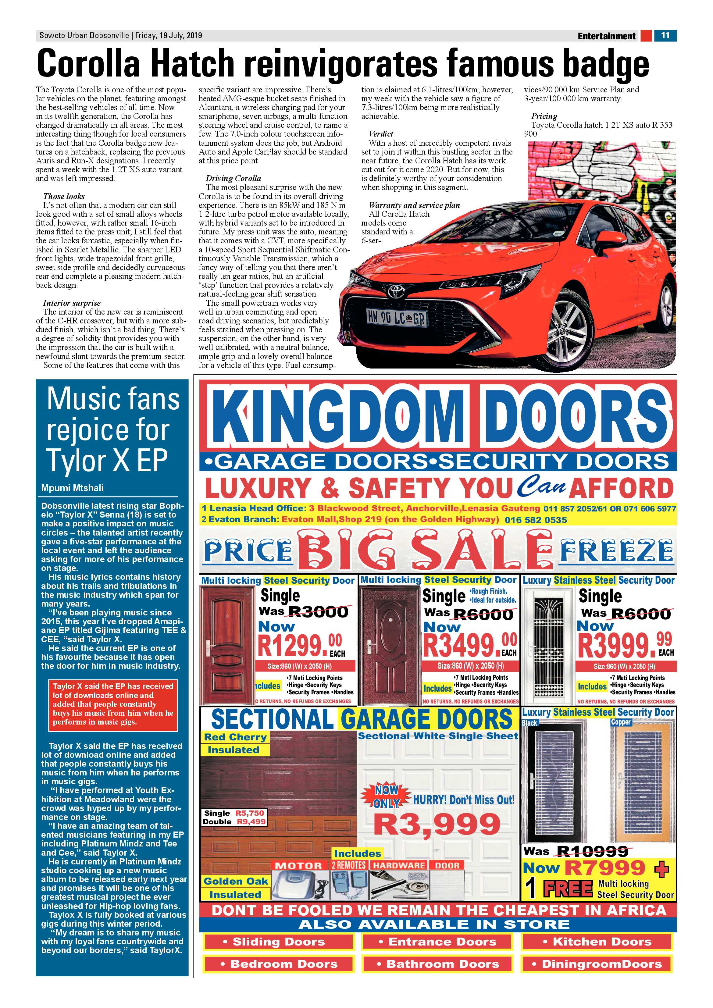 Dobsonville News – July 19, 2019 page 11