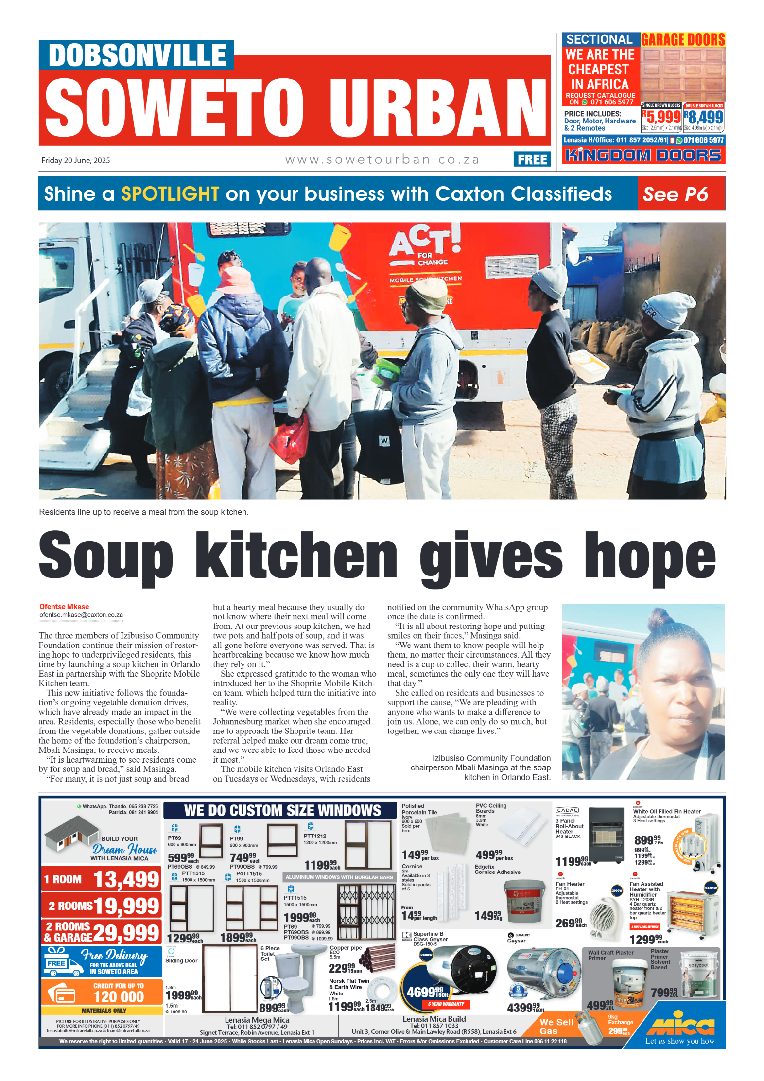 Dobsonville: 20 June 2025 page 1