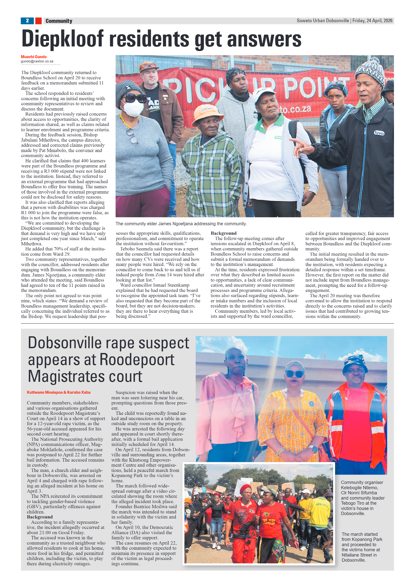 Dobsonville: 24 April 2026 page 2