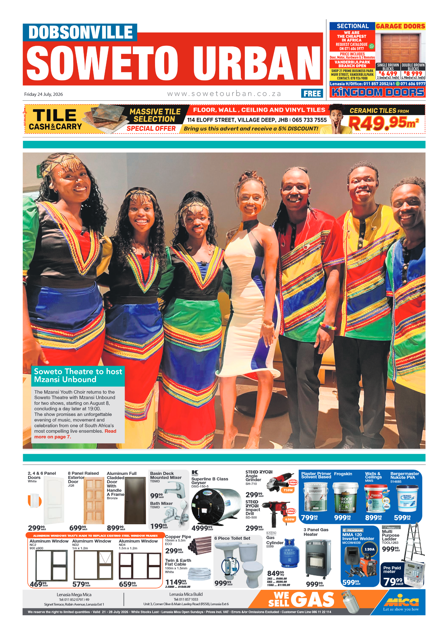 Dobsonville 24 July 2026 page 1