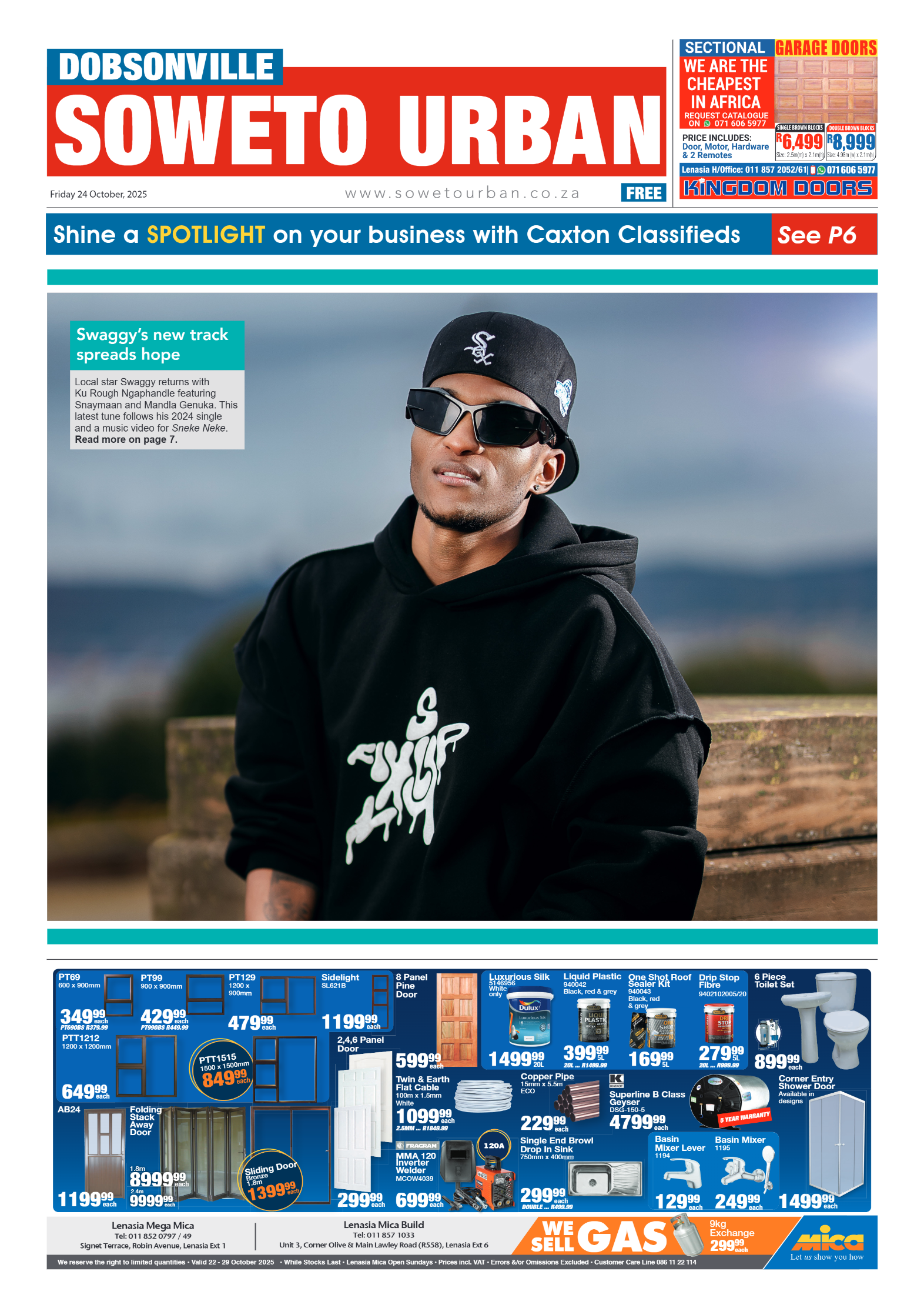 Dobsonville: 24 October 2025 page 1