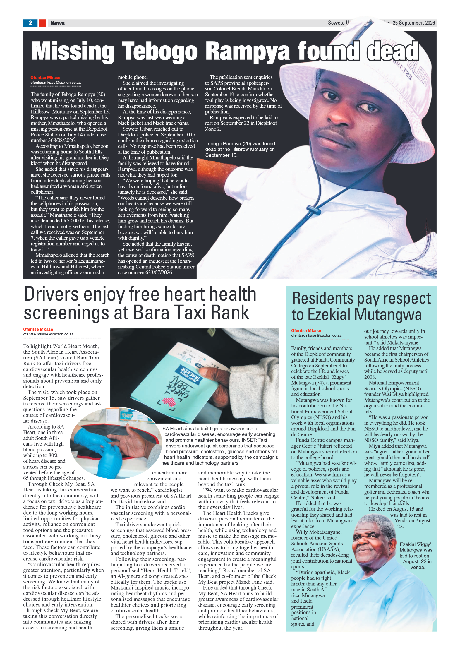 Dobsonville 25 September 2026 page 2