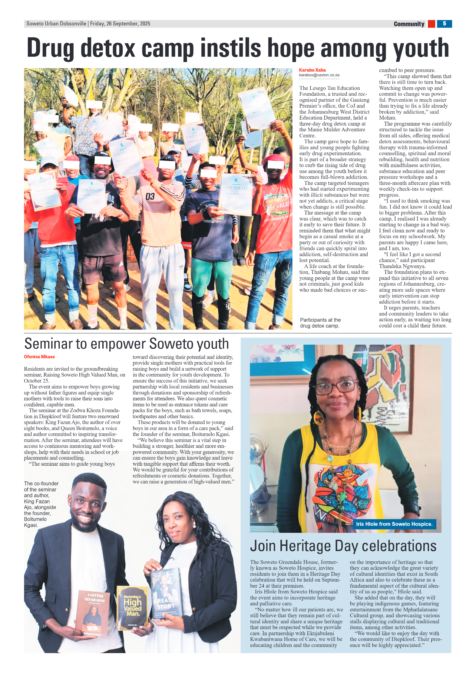 Dobsonville: 26 September 2025 page 5