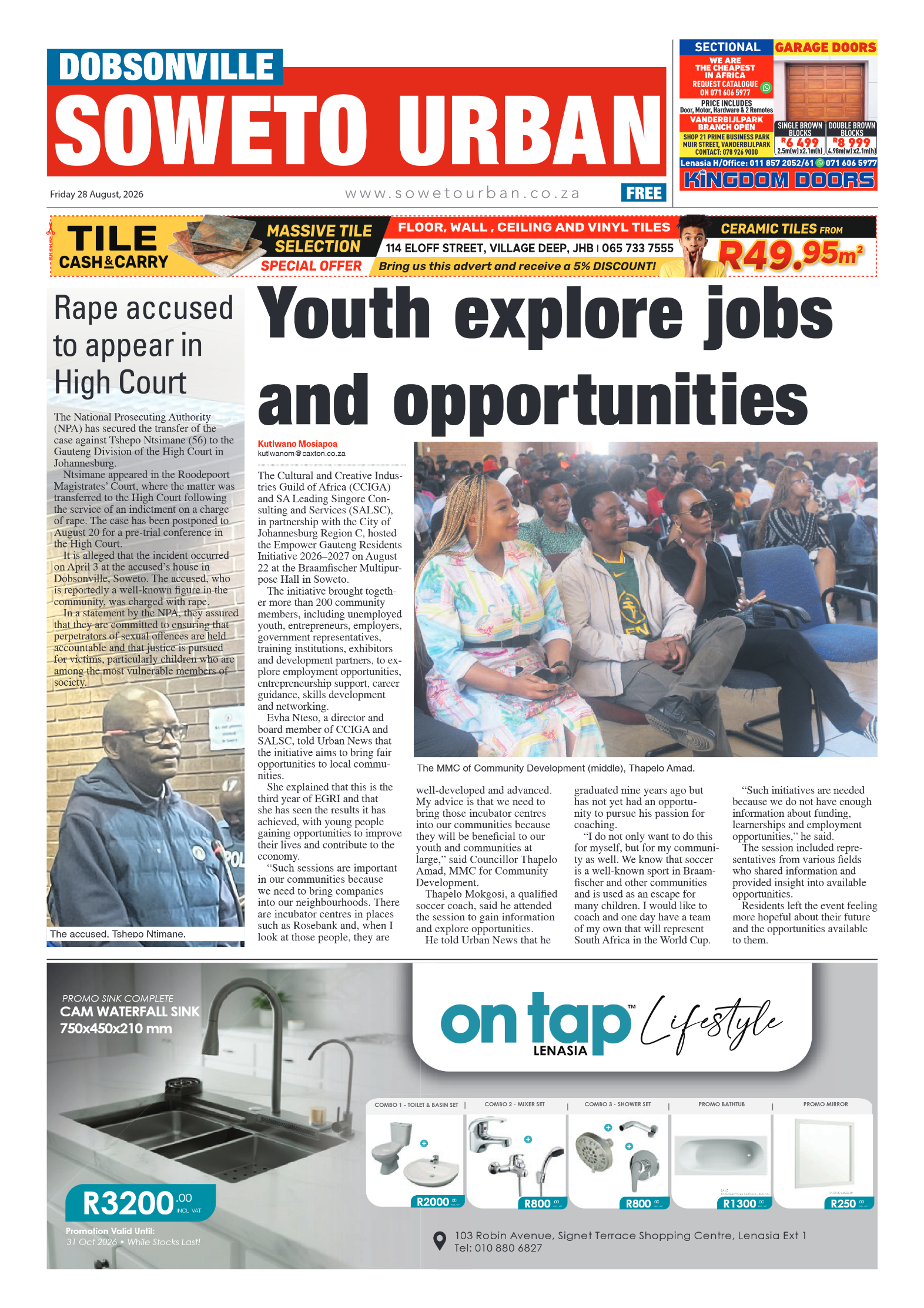 Dobsonville 28 August 2026 page 1