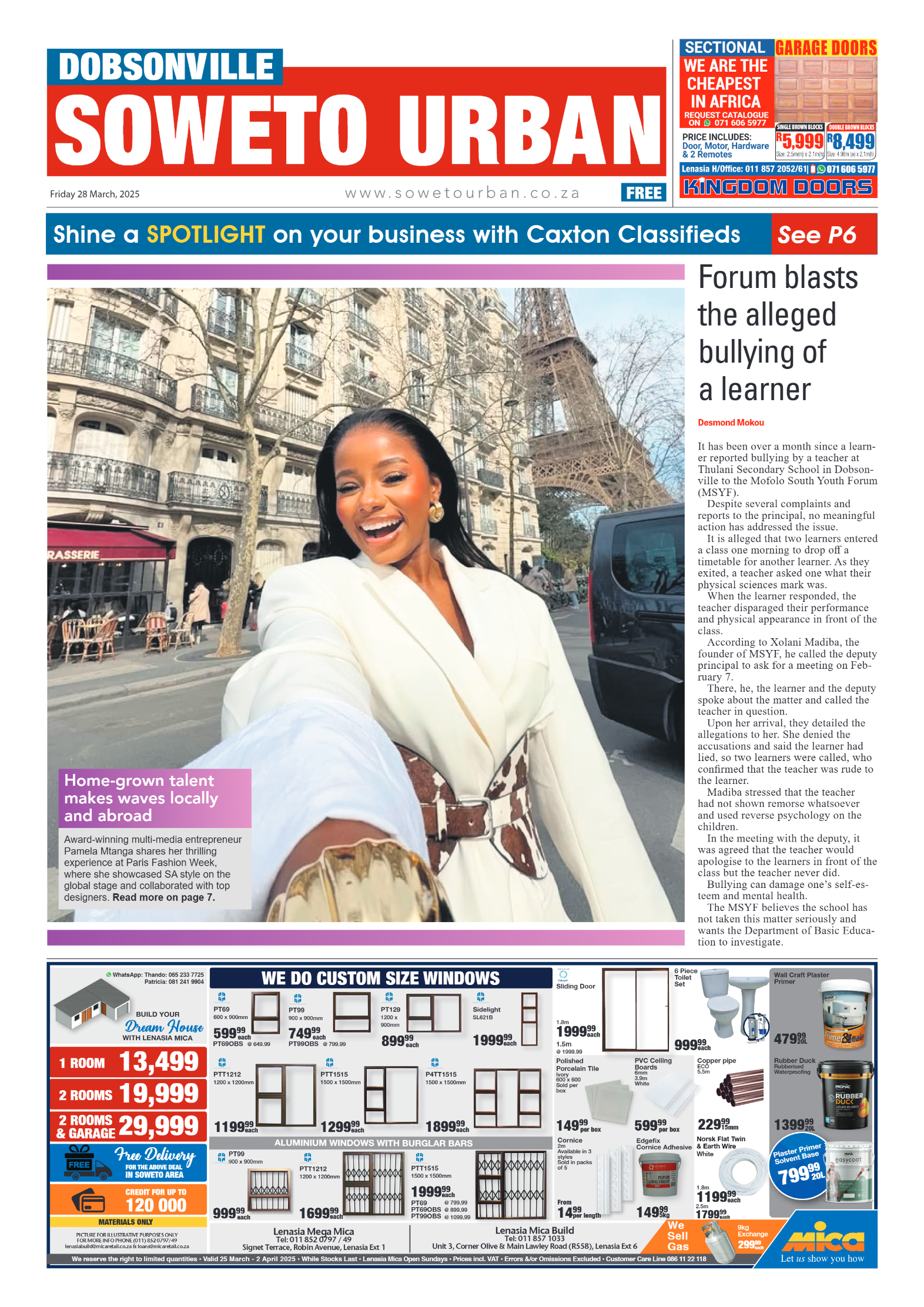 Dobsonville: 28 March 2025 page 1