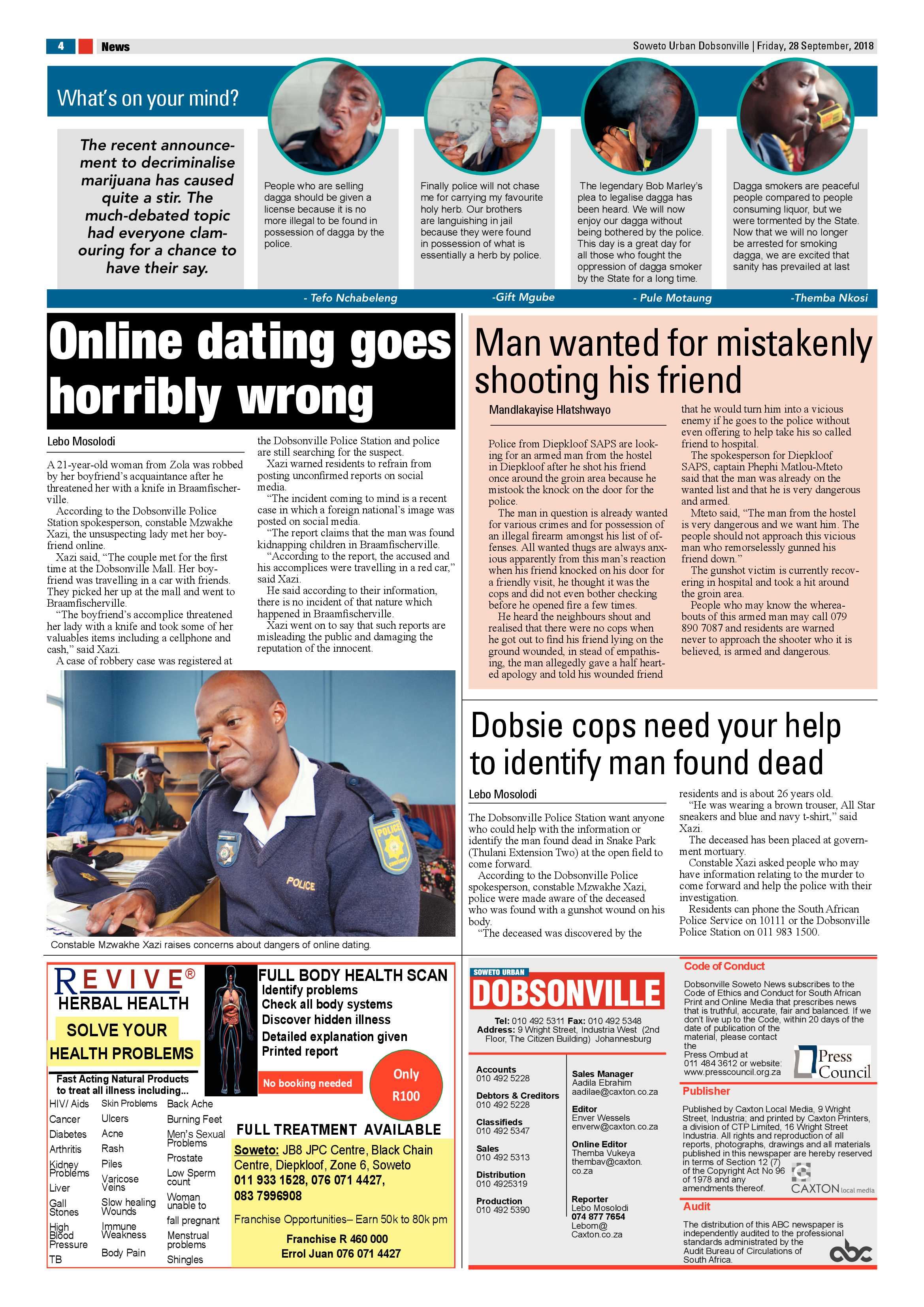 Dobsonville – September 28, 2018 issue page 4