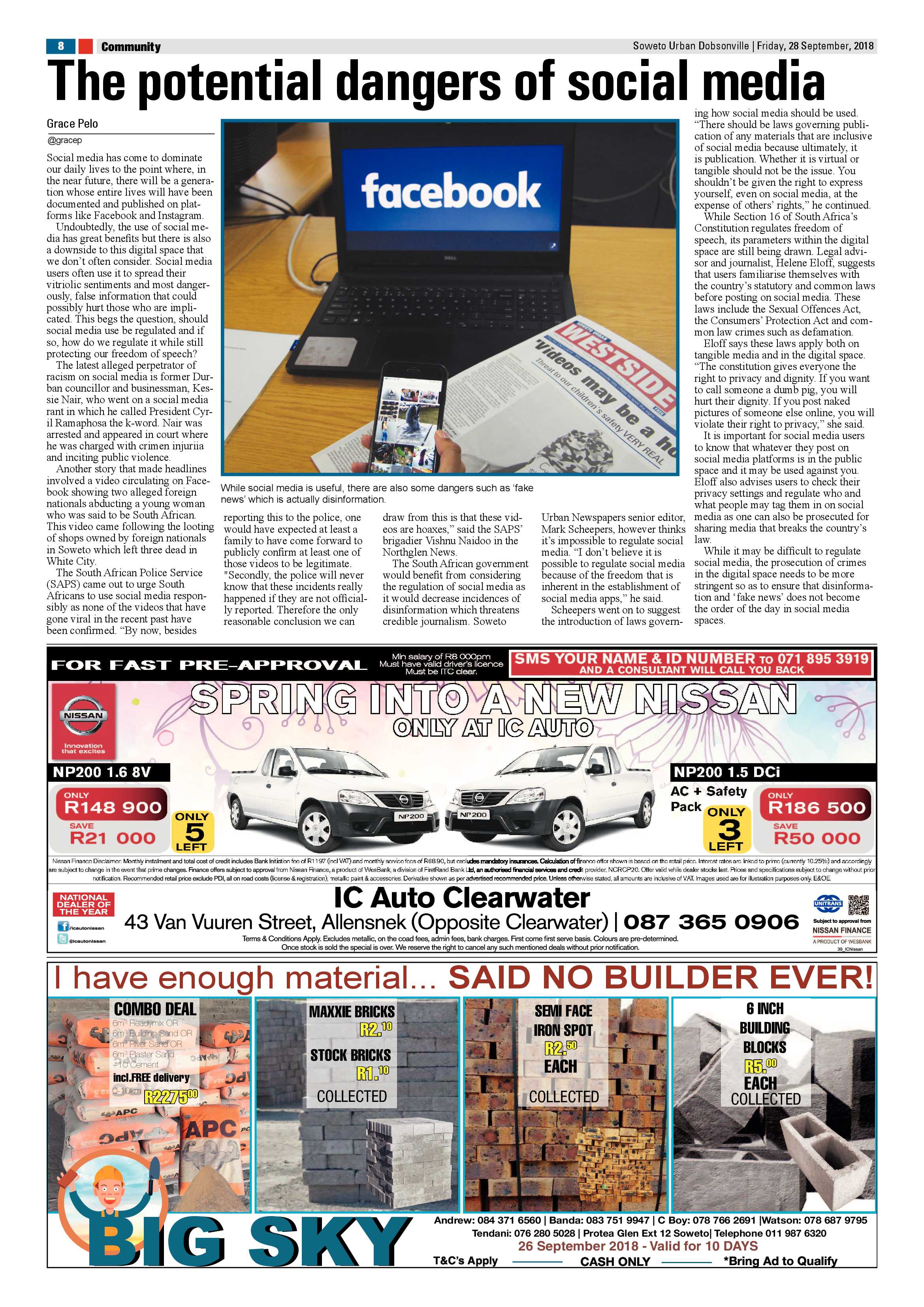Dobsonville – September 28, 2018 issue page 8